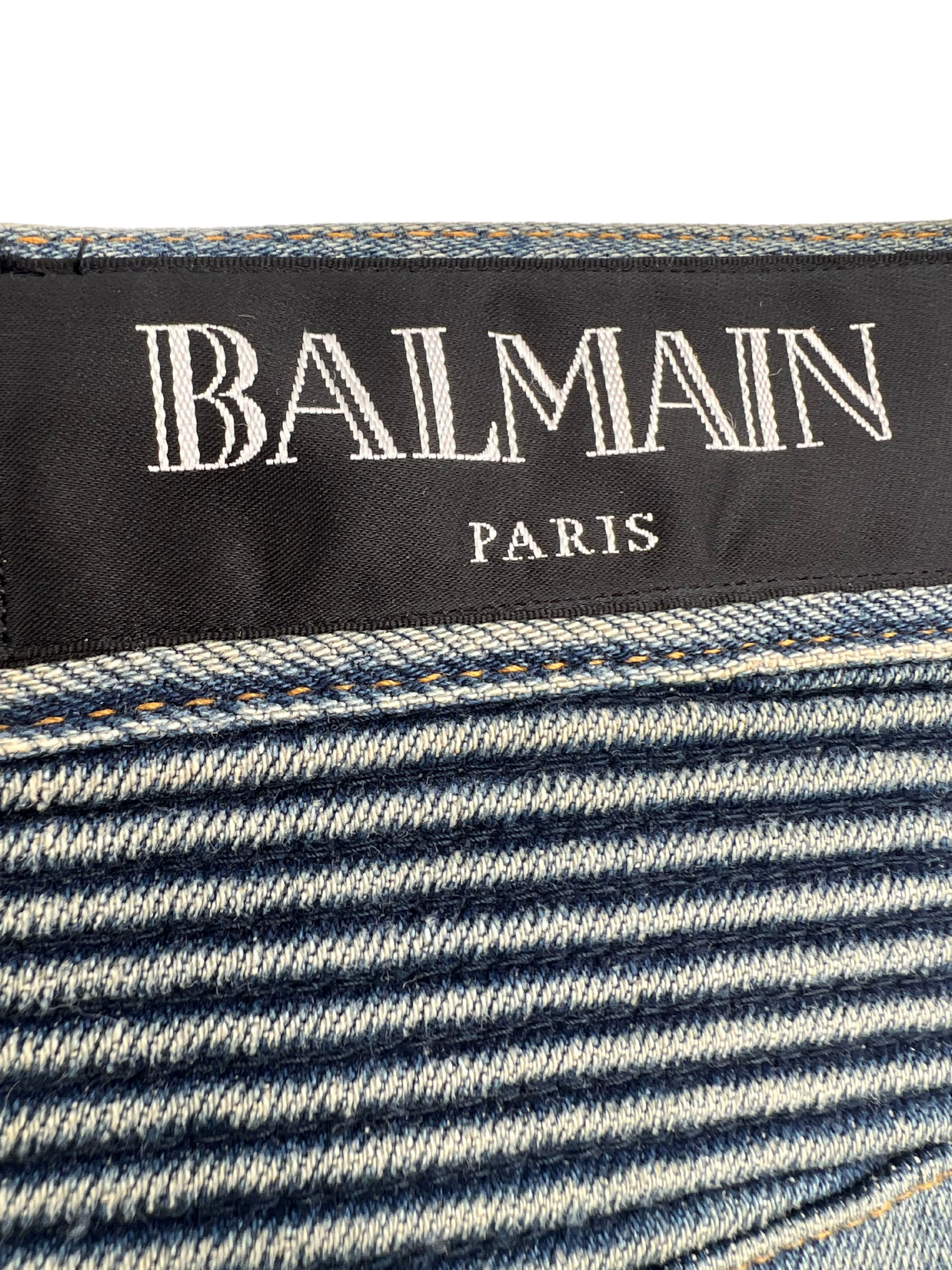 Balmain Bikers Jeans - Blue Balmain