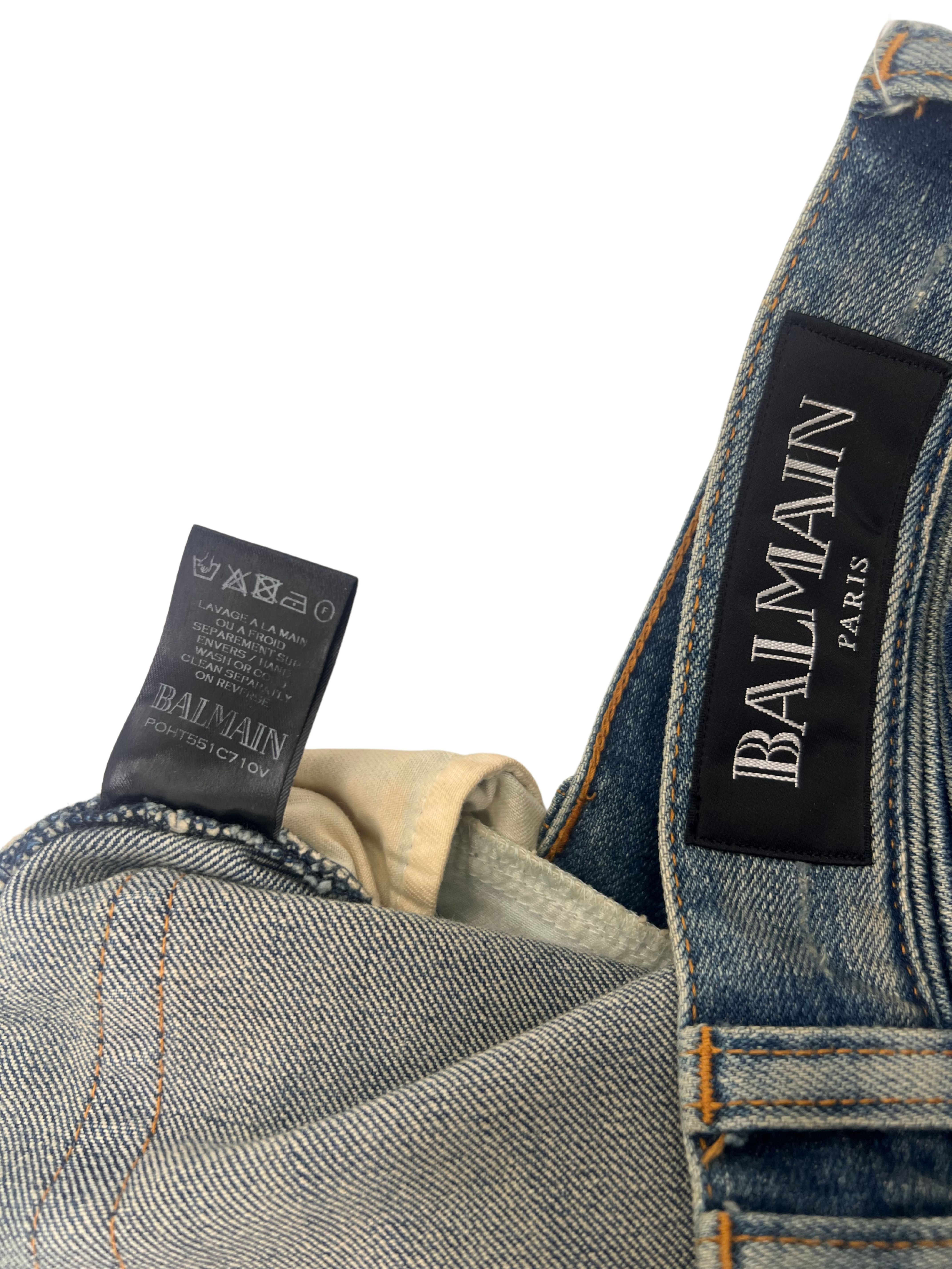 Balmain Bikers Jeans - Blue Balmain