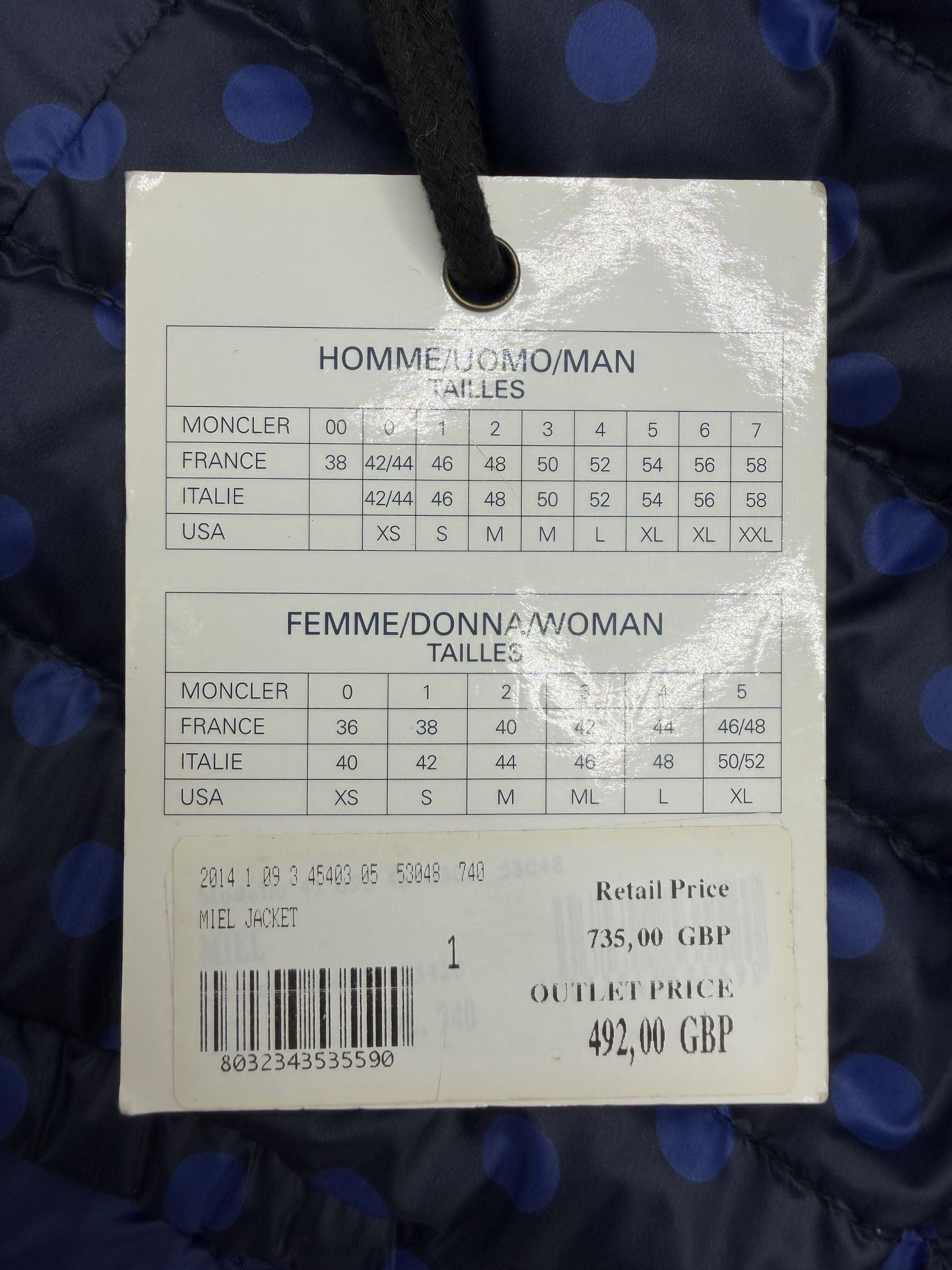 Moncler Miel Reversible Down Jacket - Blue Moncler