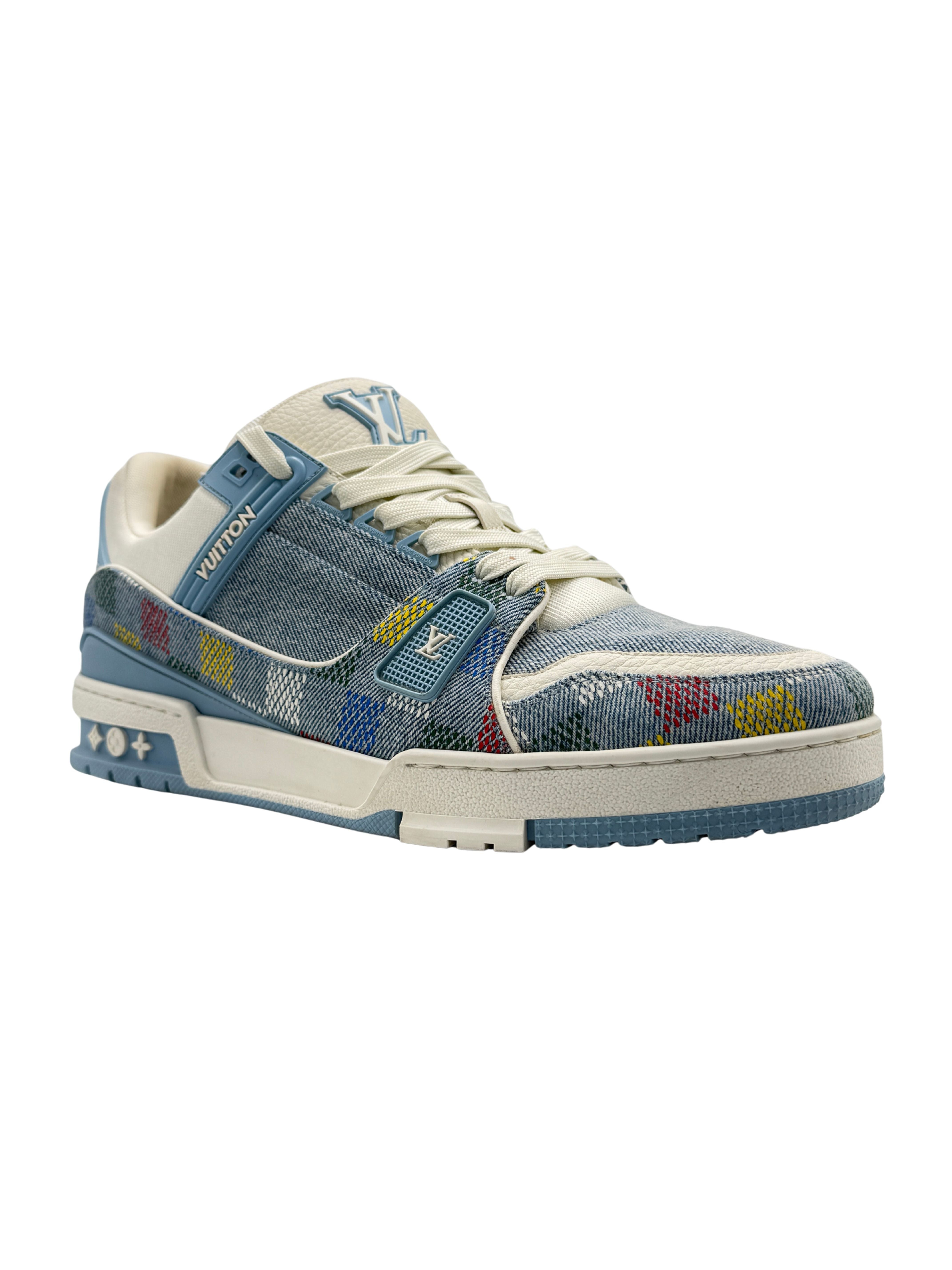 Louis Vuitton LV Trainer Denim Damier - Light Blue
