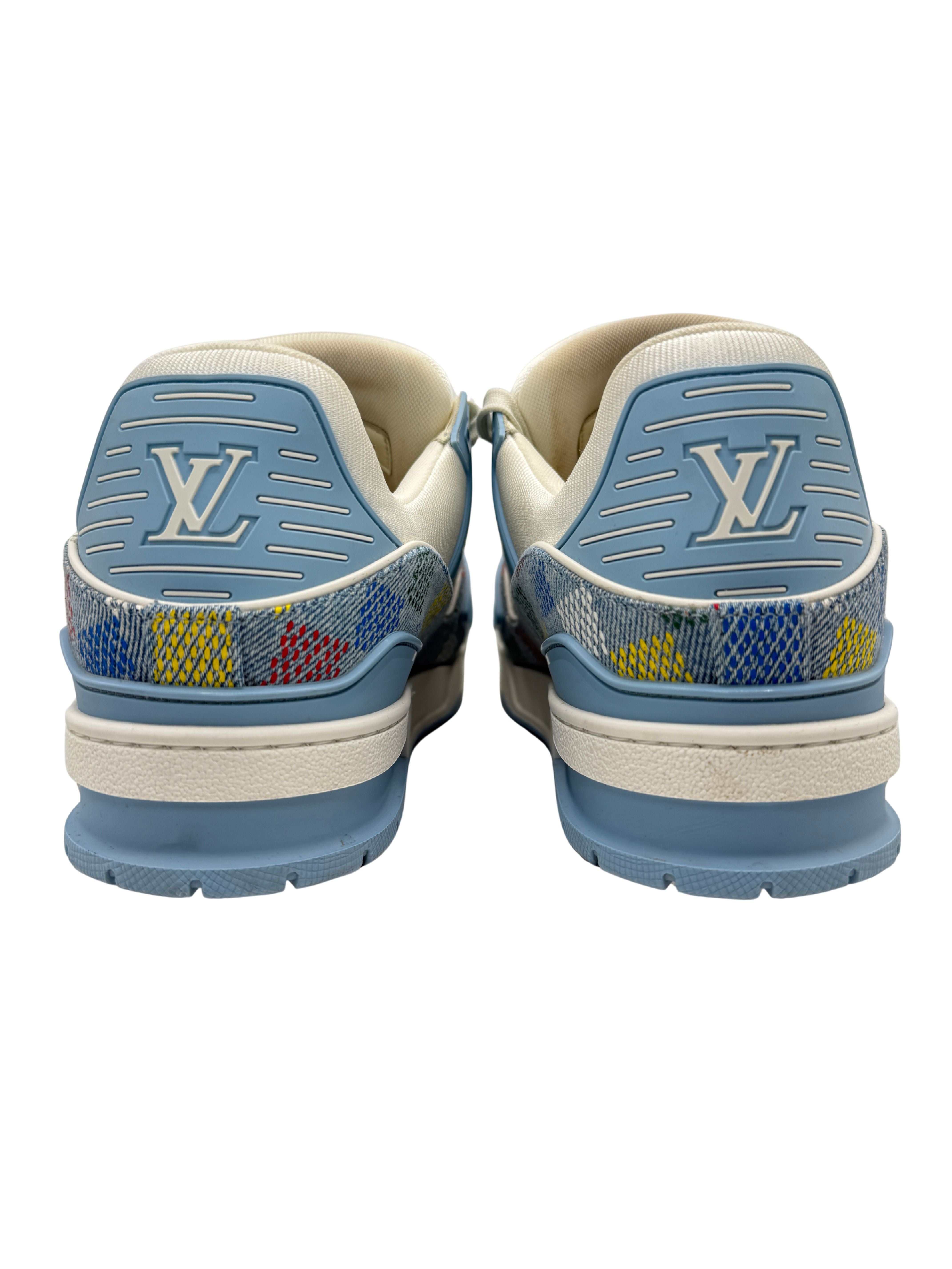 Louis Vuitton LV Trainer Denim Damier - Light Blue