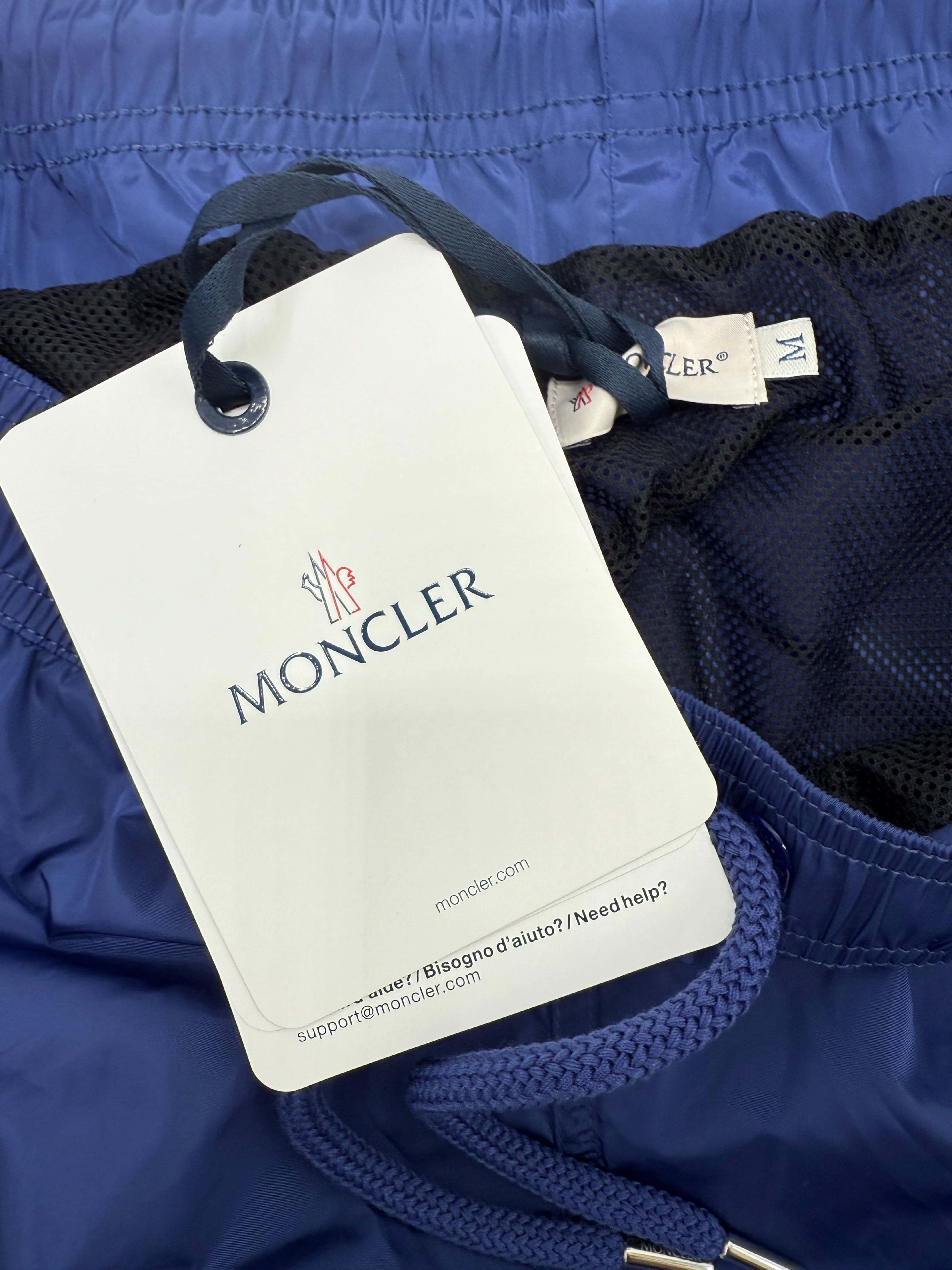 Moncler Logo Patch Swim Shorts - Blue (Unused) Moncler