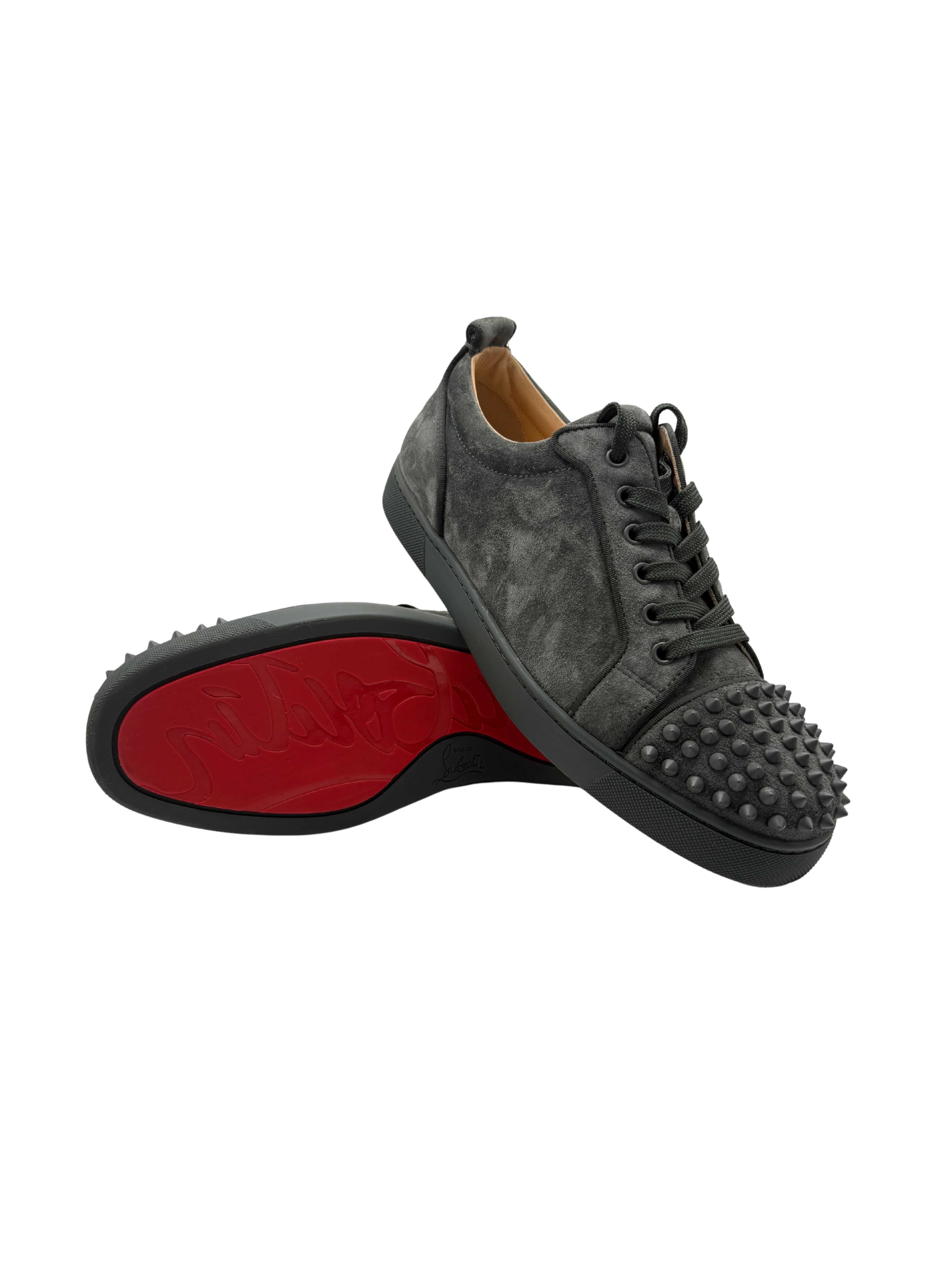 Christian Louboutin Low Spike Suede - Khaki Grey Christian Louboutin