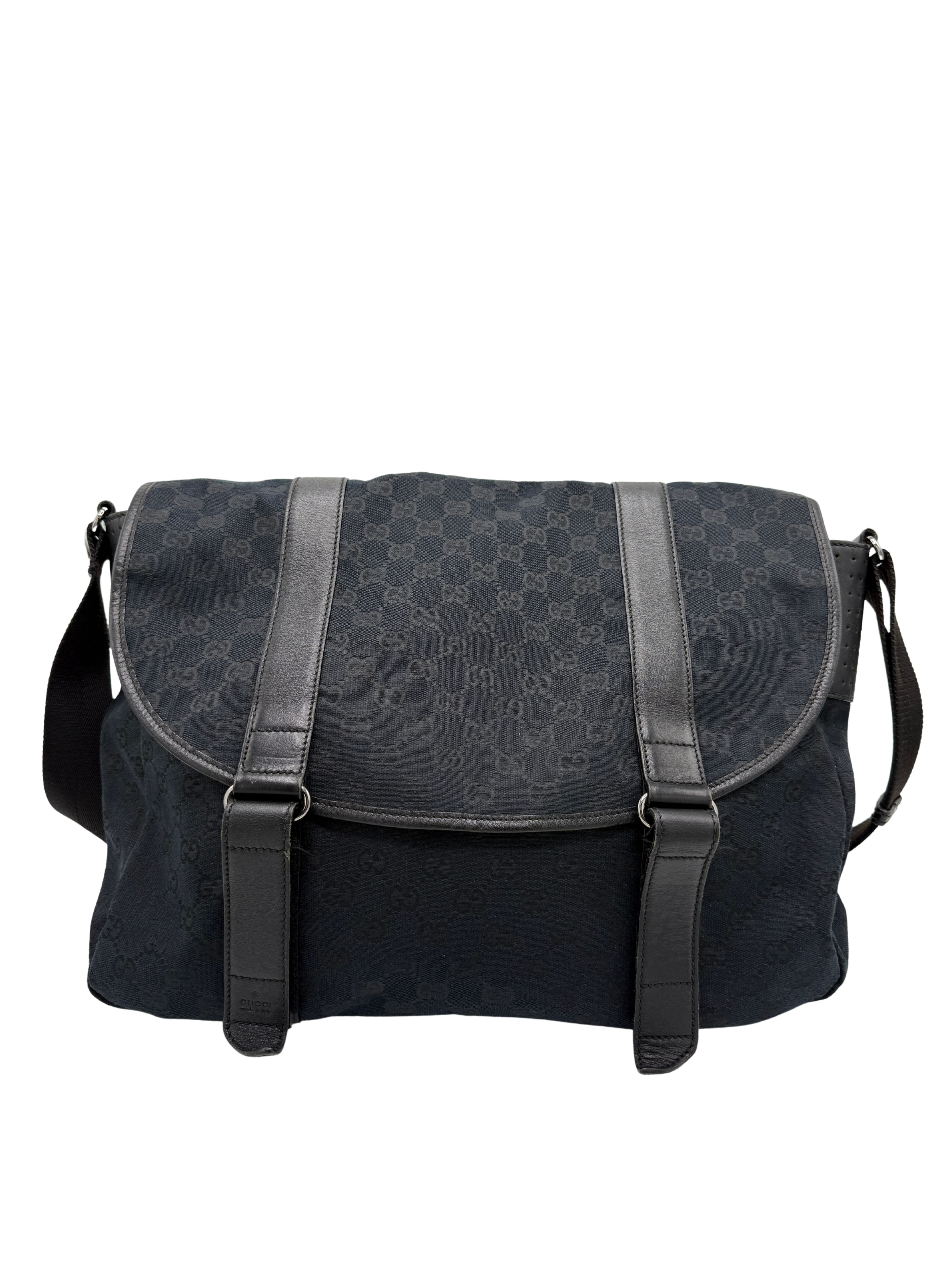 Gucci GG Canvas Messenger Bag - Black Gucci