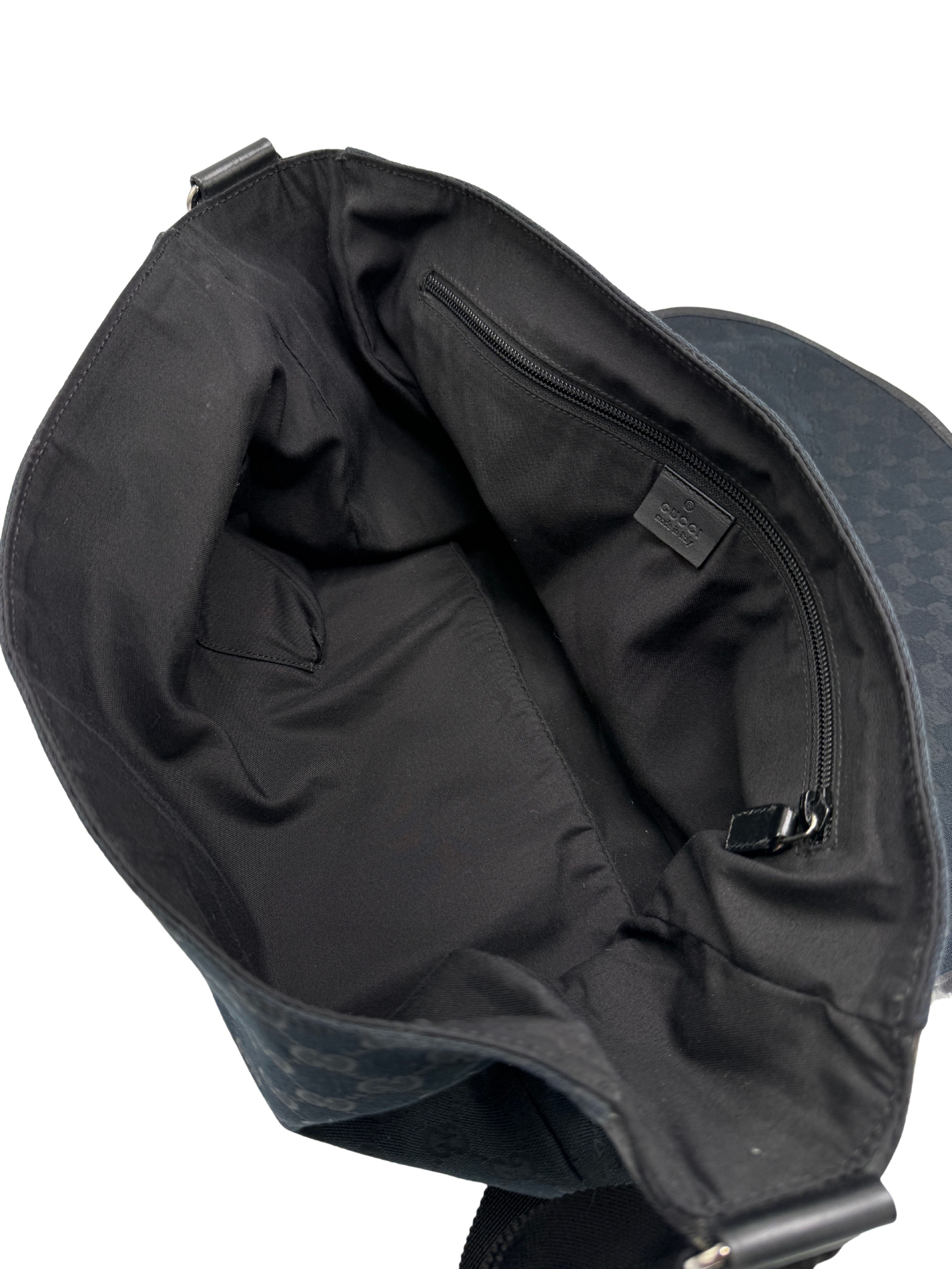 Gucci GG Canvas Messenger Bag - Black Gucci