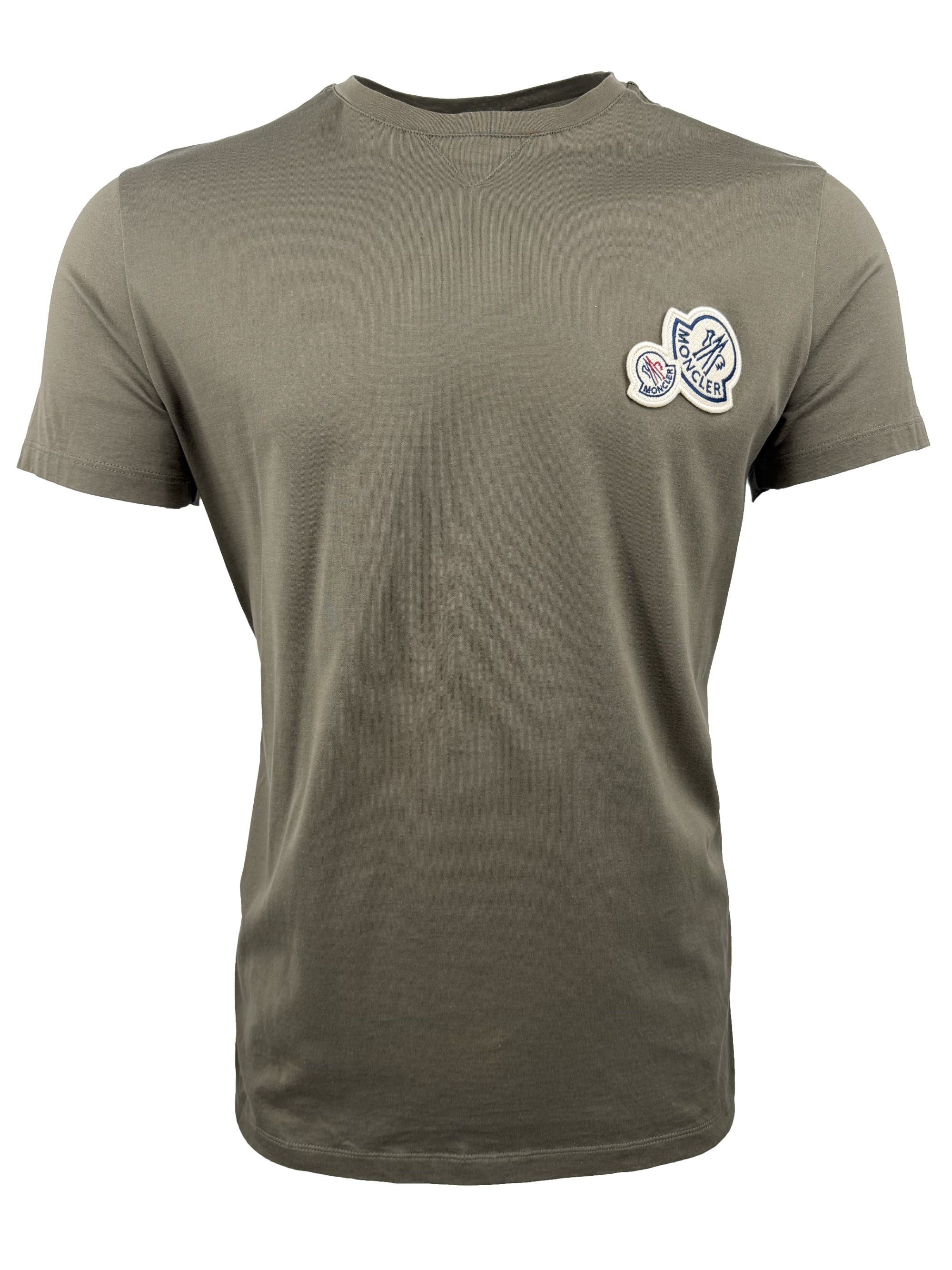 Moncler Double Logo Tee - Khaki Moncler