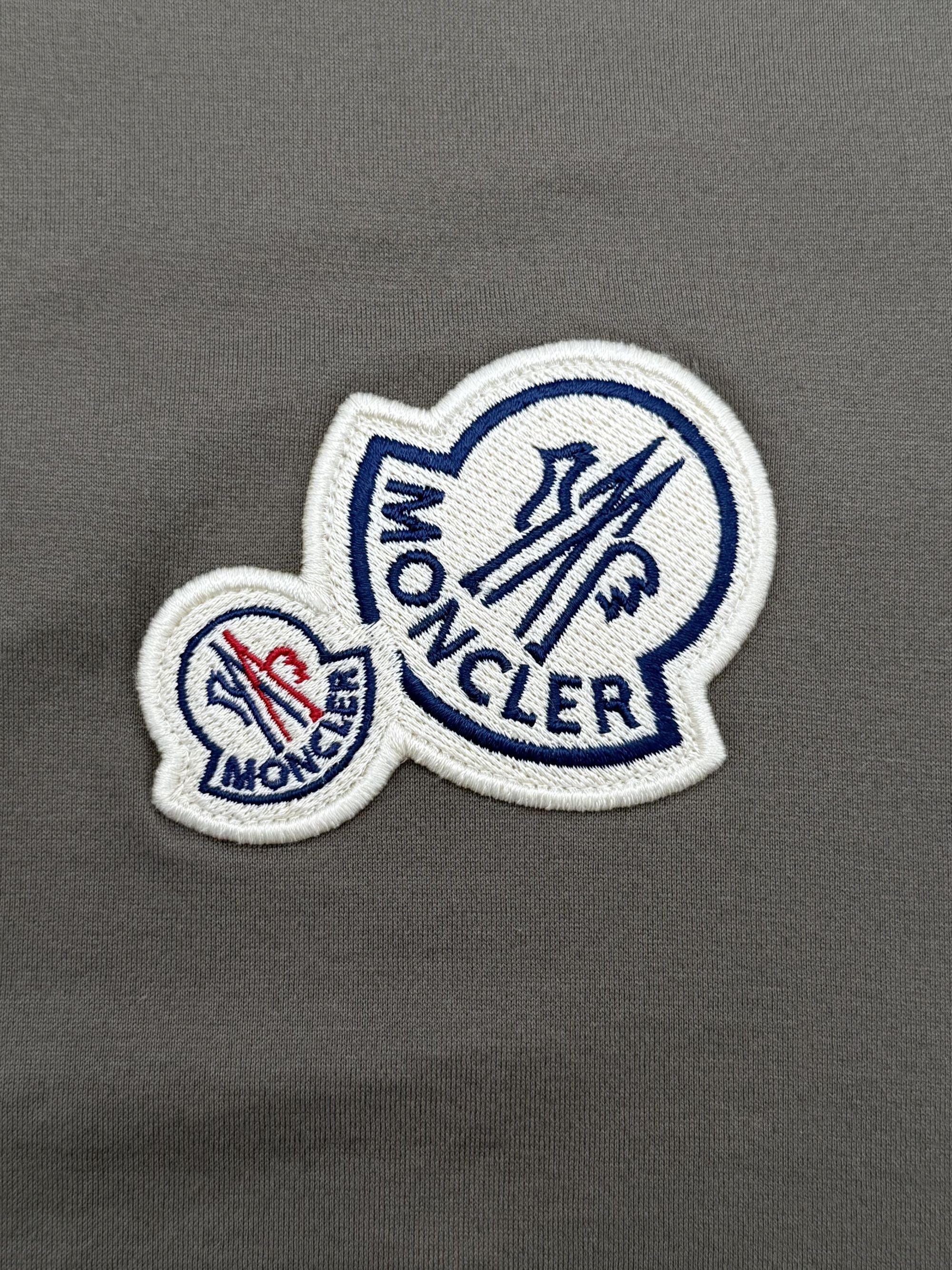 Moncler Double Logo Tee - Khaki Moncler
