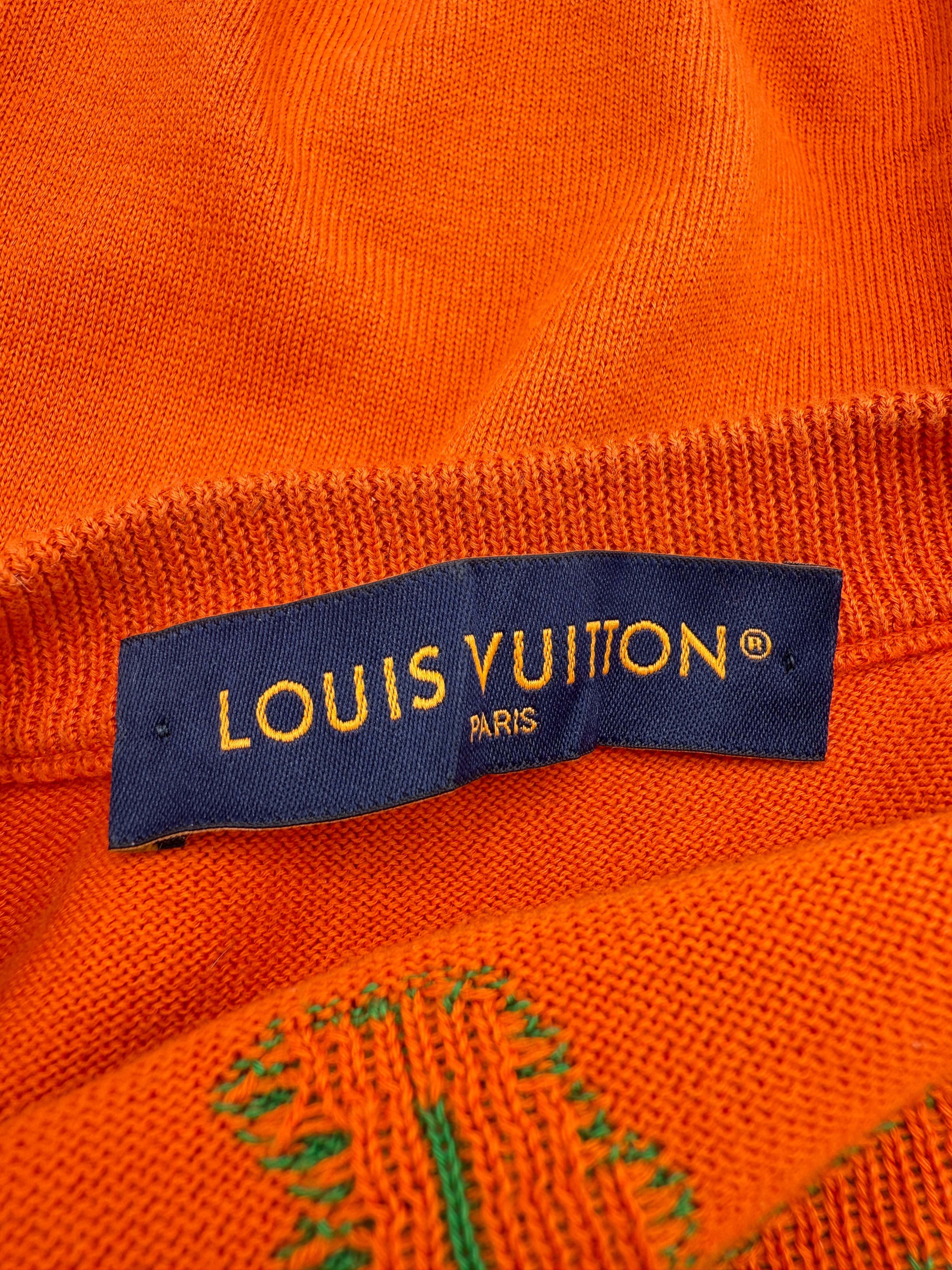 Louis Vuitton Short-Sleeved Cotton Crewneck - Orange Louis Vuitton