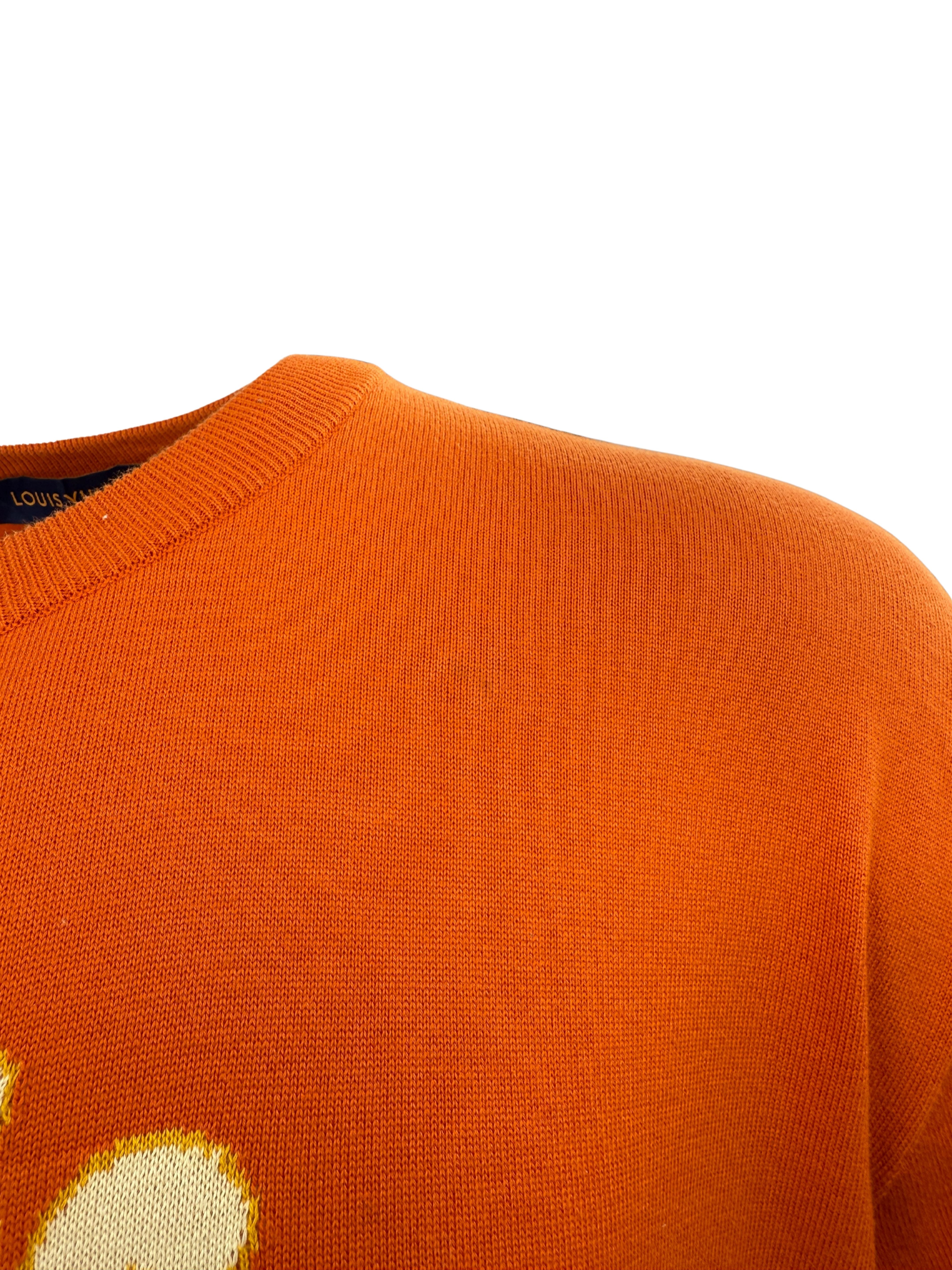Louis Vuitton Short-Sleeved Cotton Crewneck - Orange Louis Vuitton