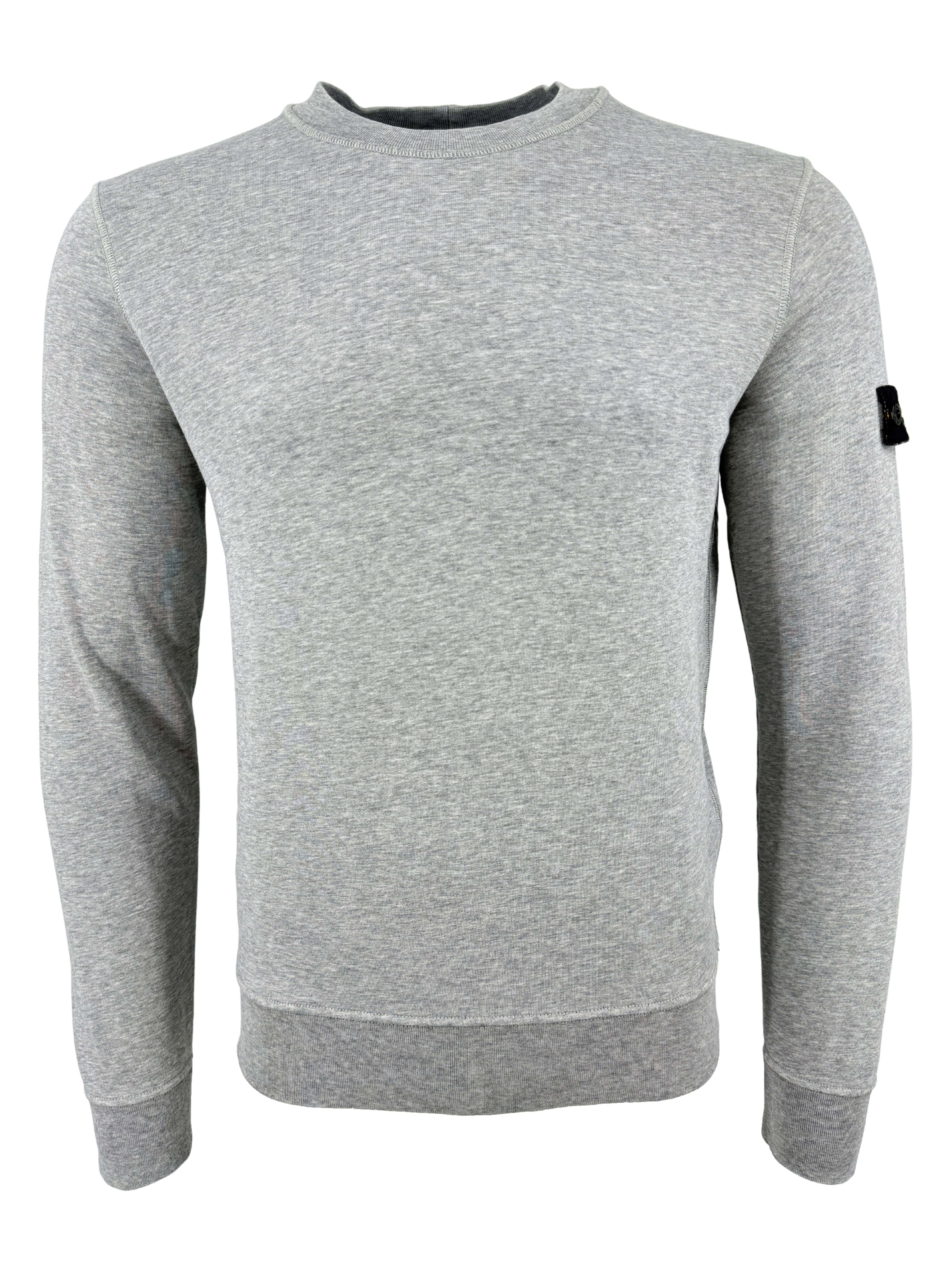 Stone Island Badge Sweatshirt - Grey Stone Island