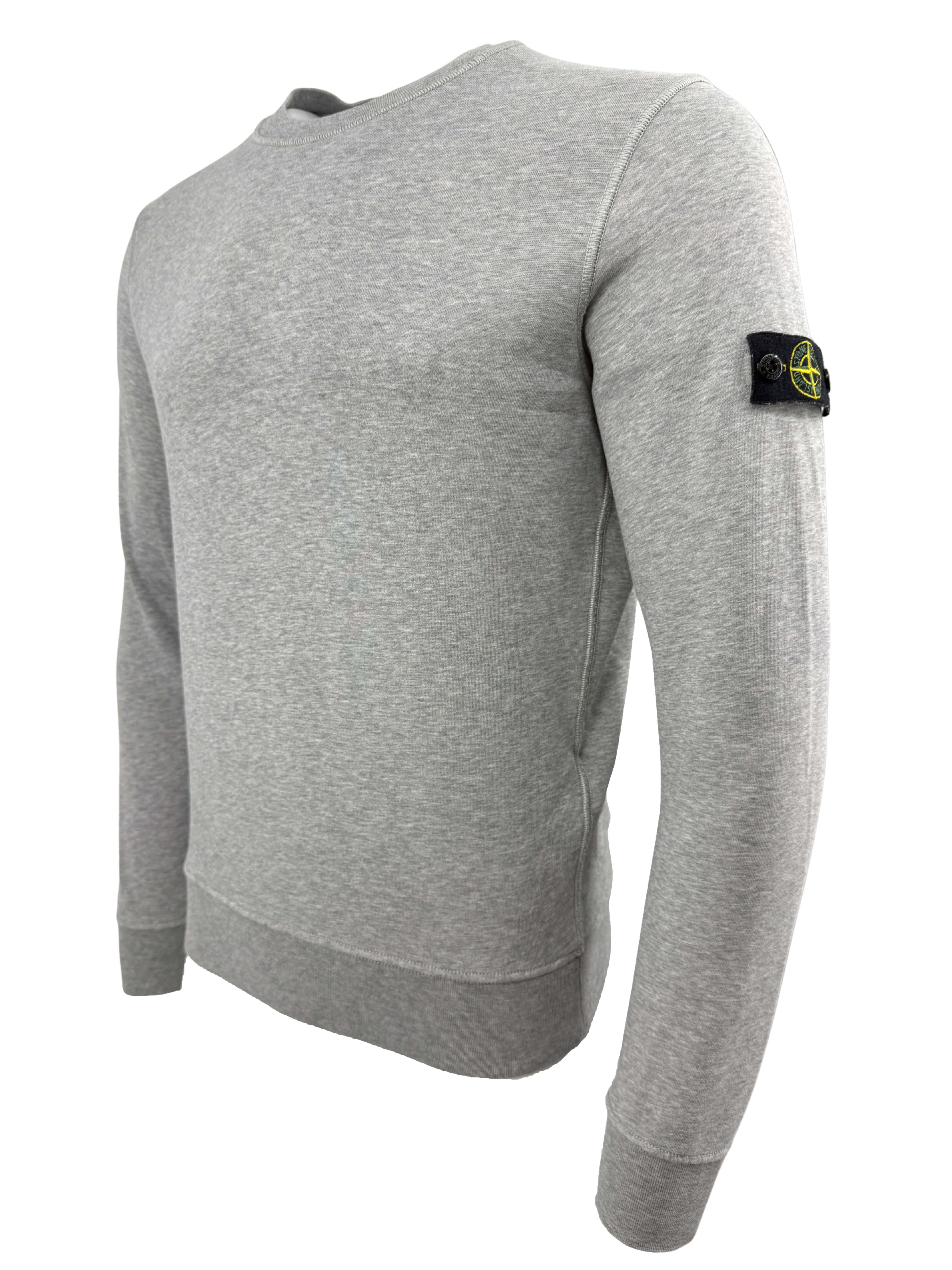 Stone Island Badge Sweatshirt - Grey Stone Island