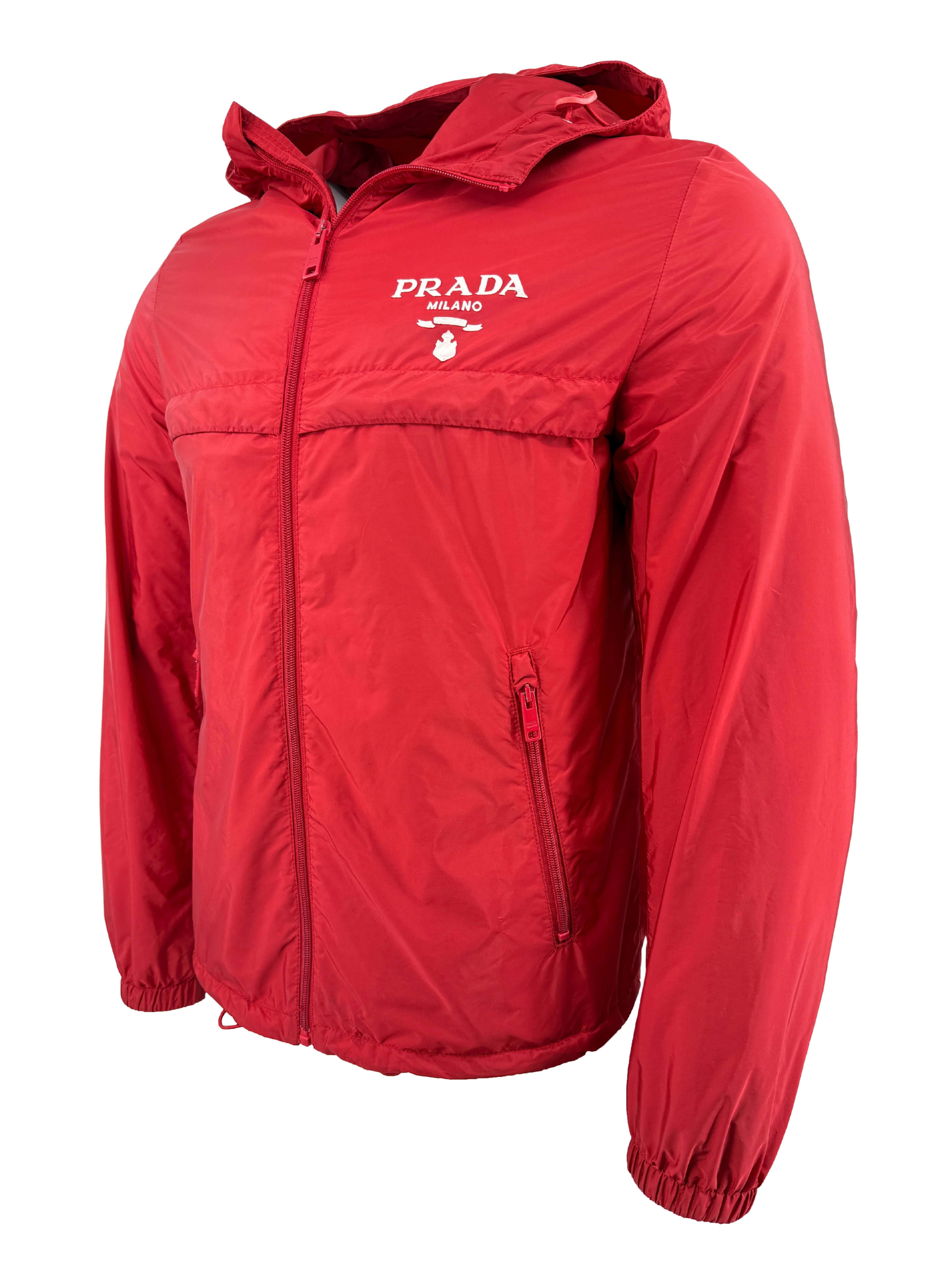 Prada Milano Re-Nylon Blouson Jacket - Red Prada