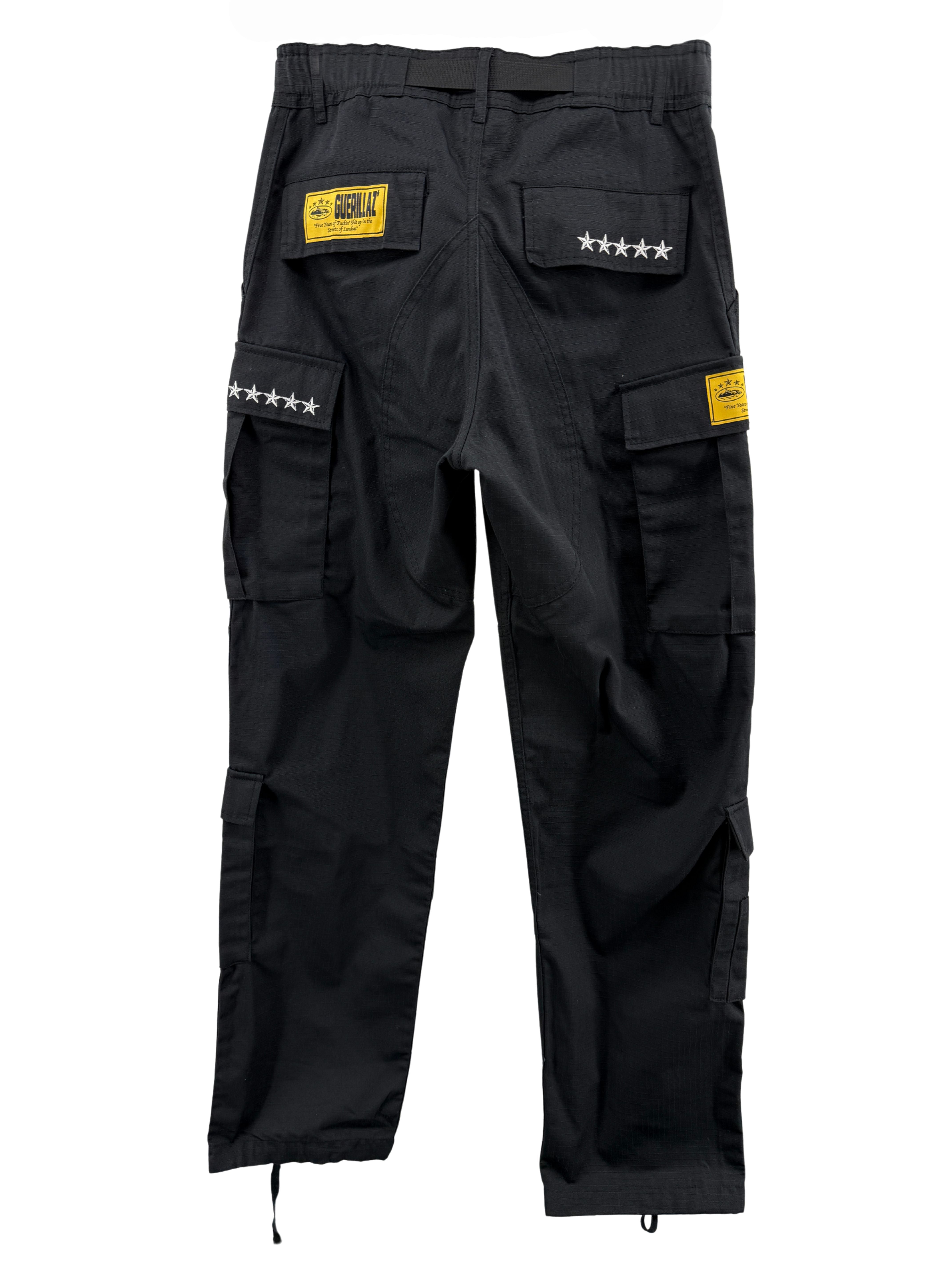 Corteiz 5 Starz Special Edition Guerillaz Cargo Pant - Black Corteiz