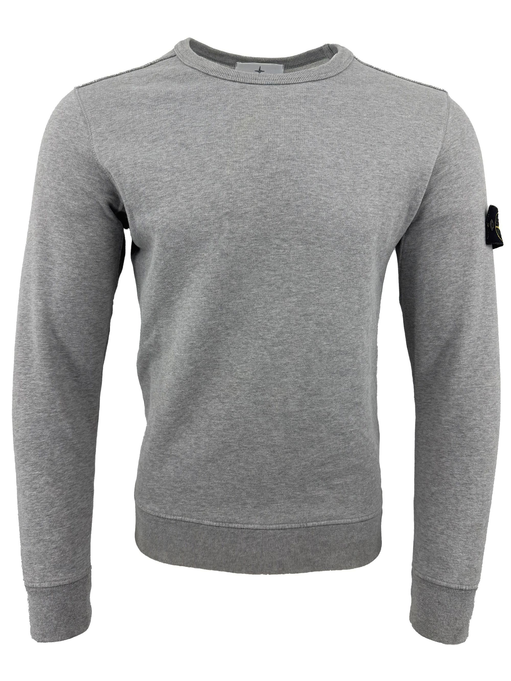 Stone Island Badge Sweatshirt - Grey Stone Island