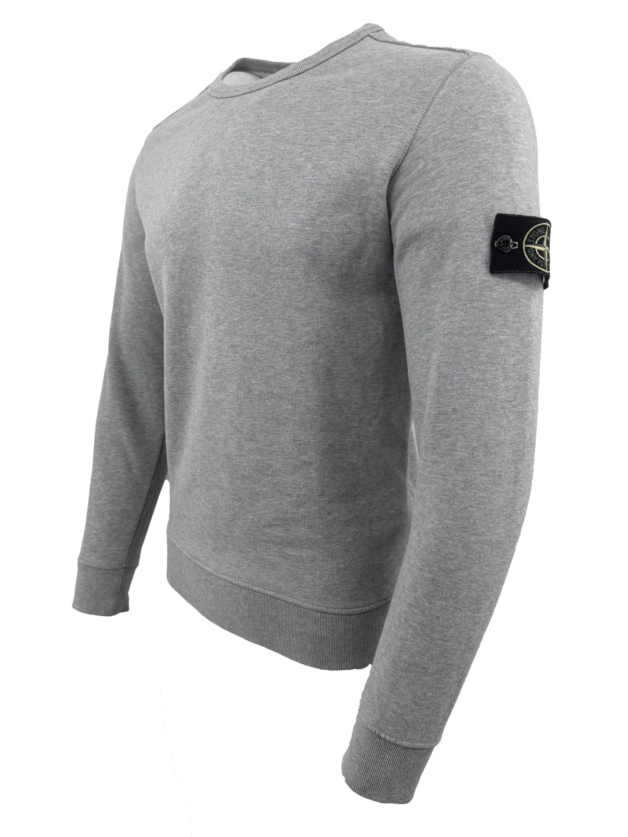 Stone Island Badge Sweatshirt - Grey Stone Island