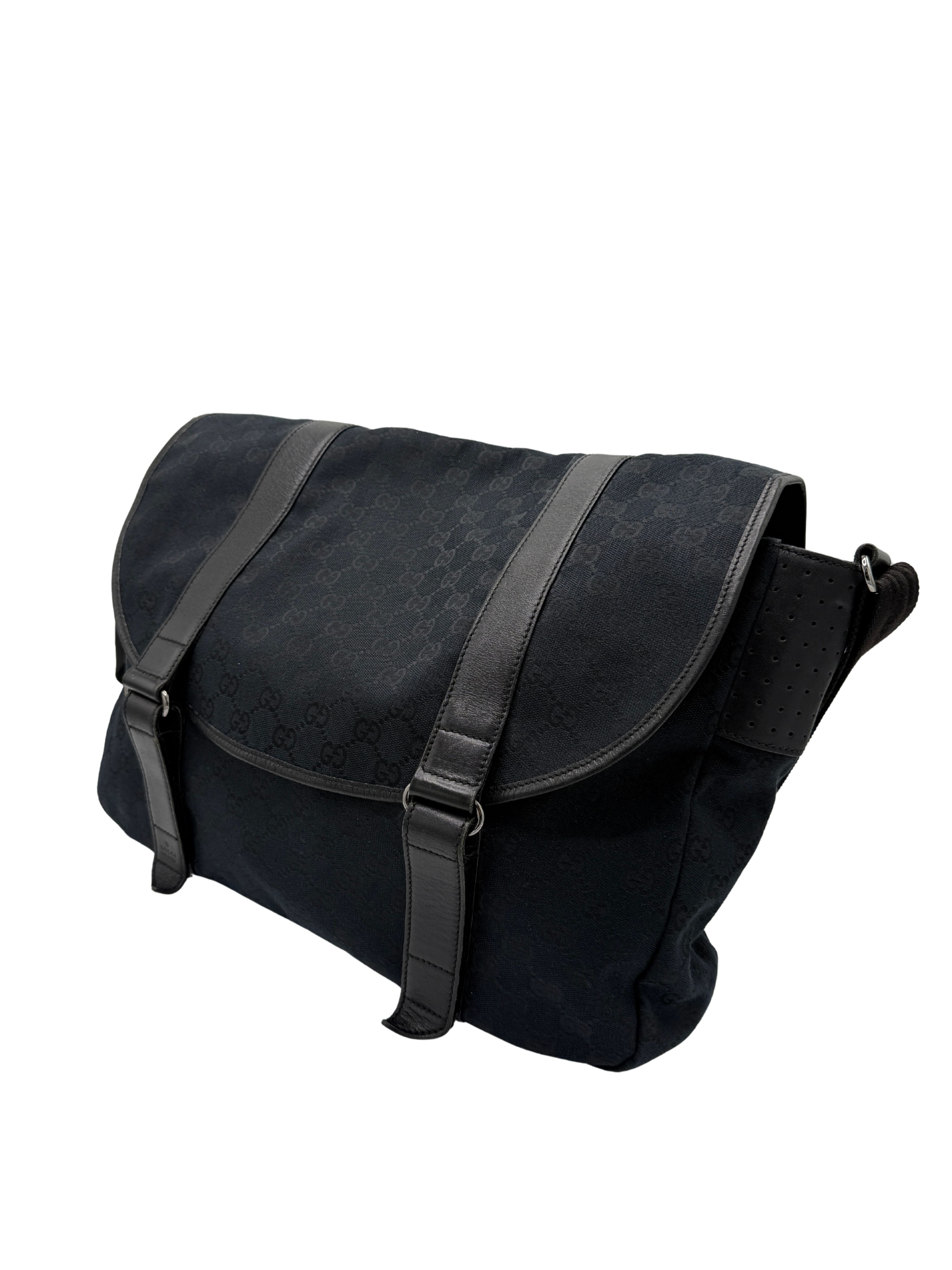 Gucci GG Canvas Messenger Bag - Black Gucci