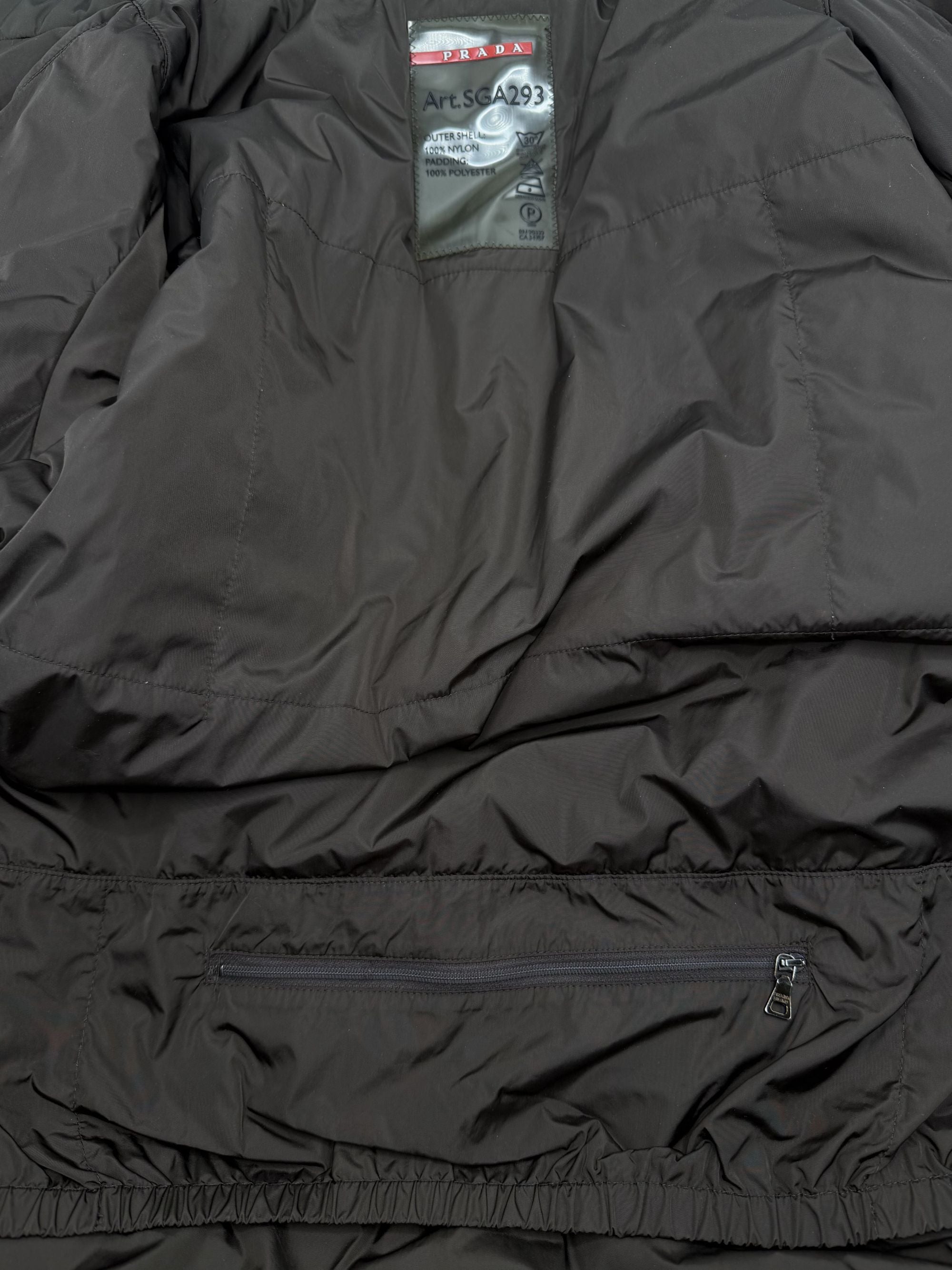 Prada Quilted Down Jacket - Khaki Prada