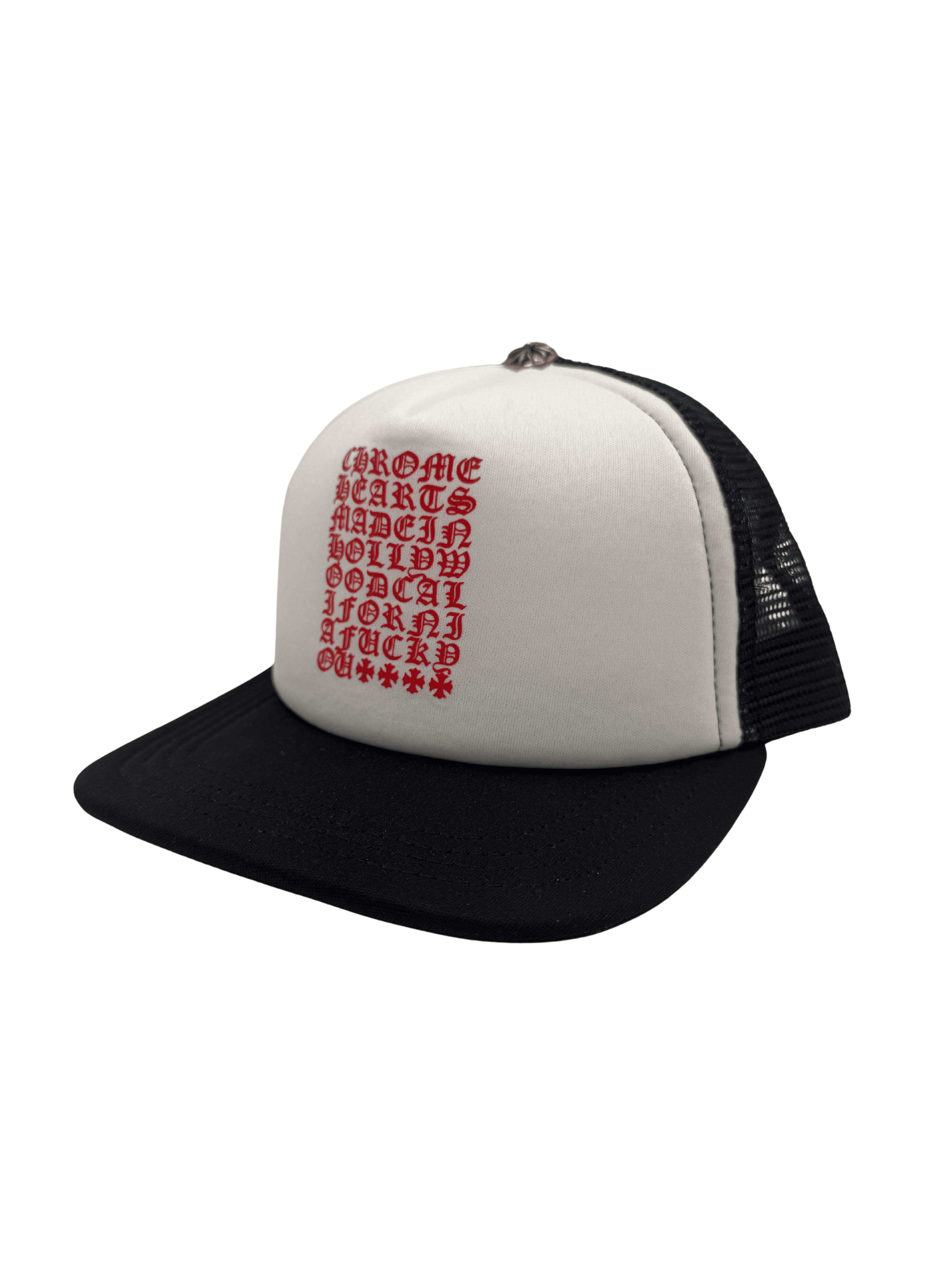 Chrome Hearts Eyechart Trucker Hat - White (Unused) Chrome Hearts