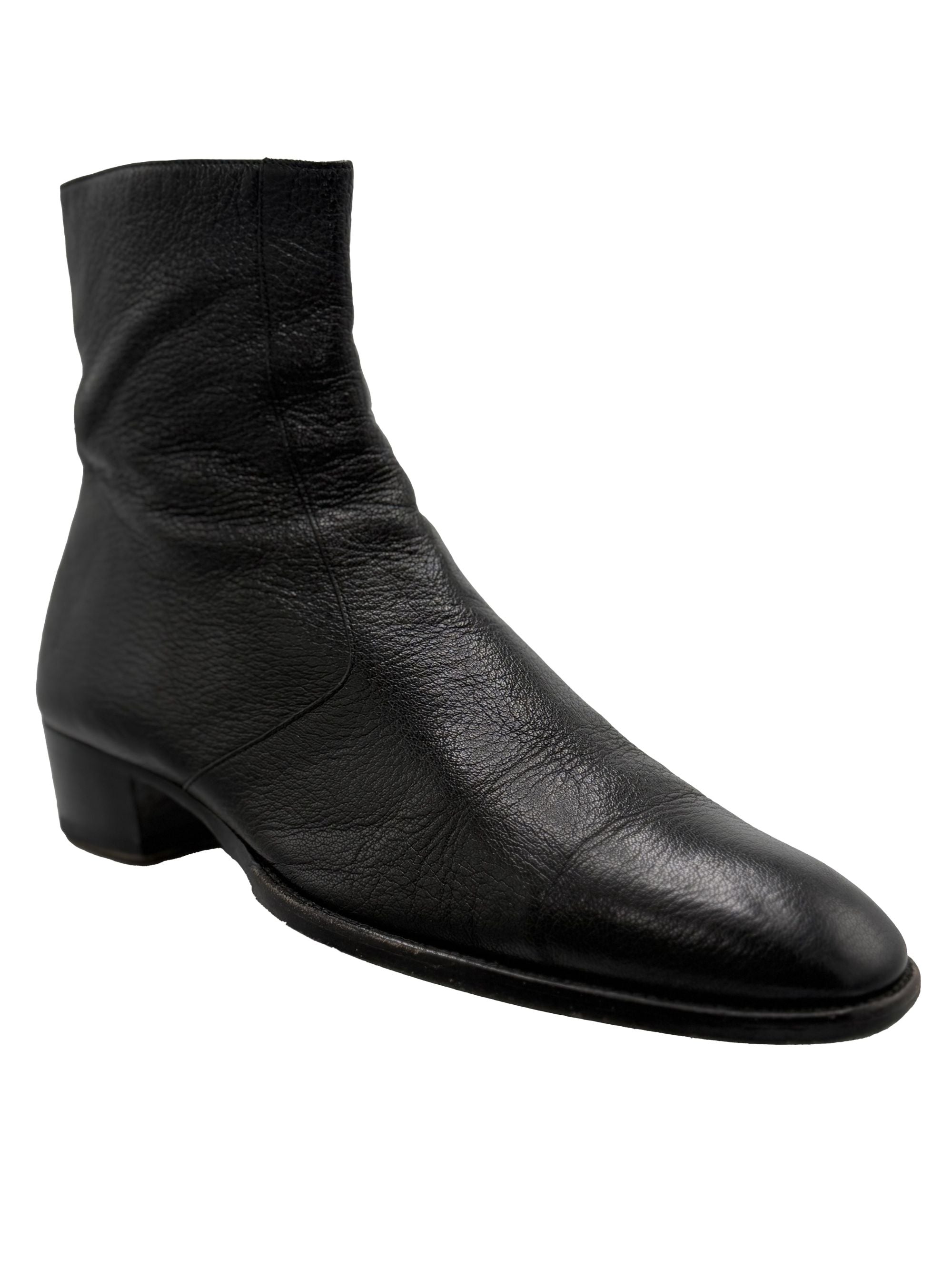 Yves Saint Laurent Leather Boot - Black Yves Saint Laurent