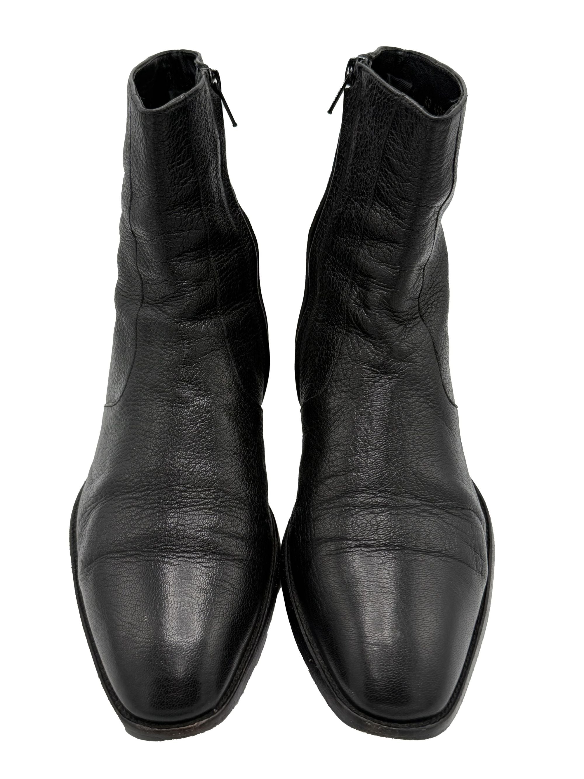 Yves Saint Laurent Leather Boot - Black Yves Saint Laurent