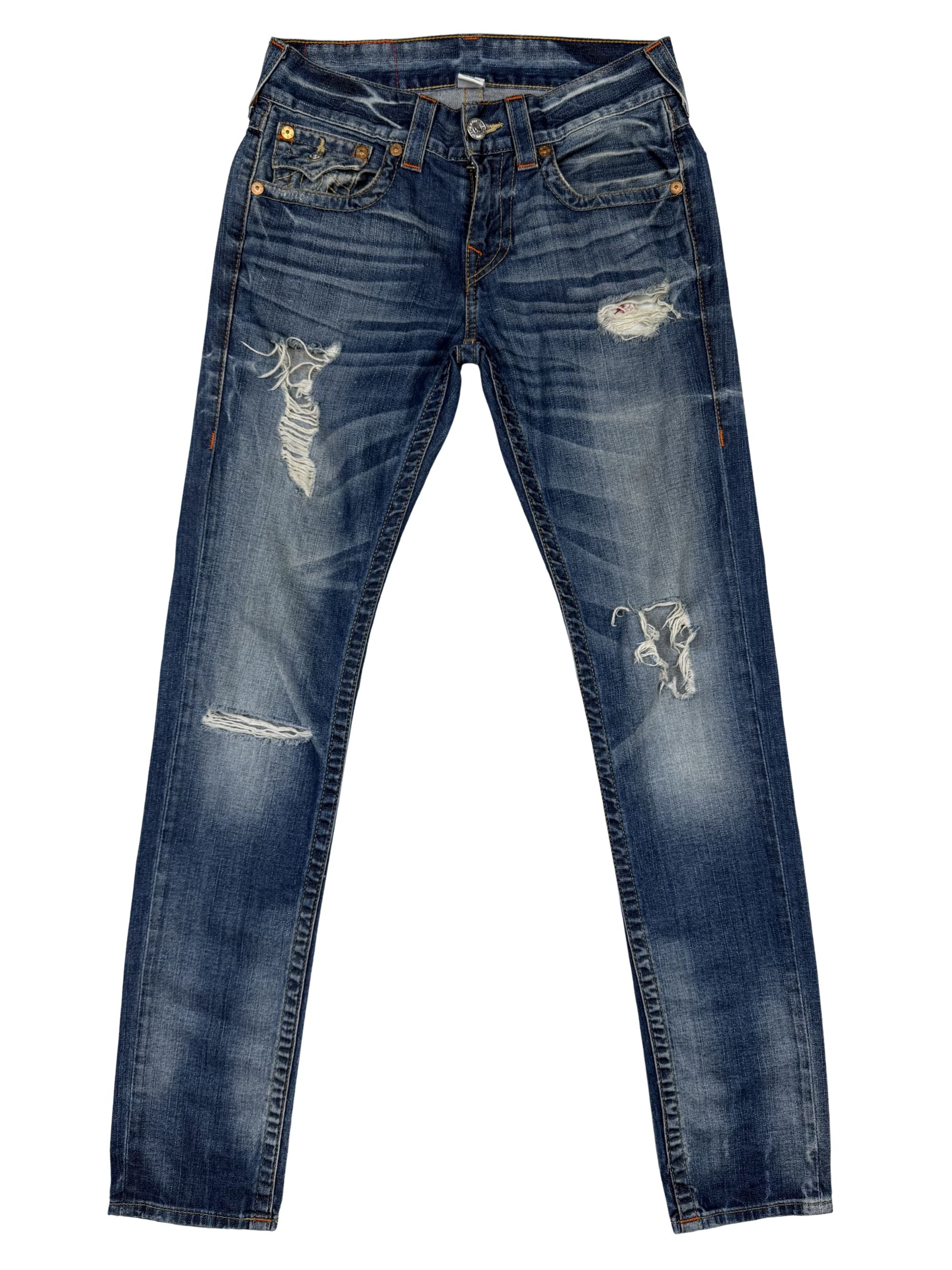 True Religion Tidy Biker Jeans - Blue True Religion