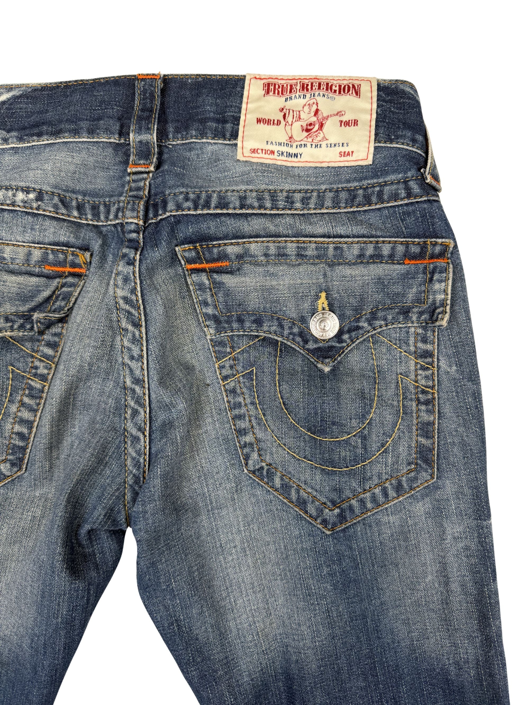 True Religion Tidy Biker Jeans - Blue True Religion