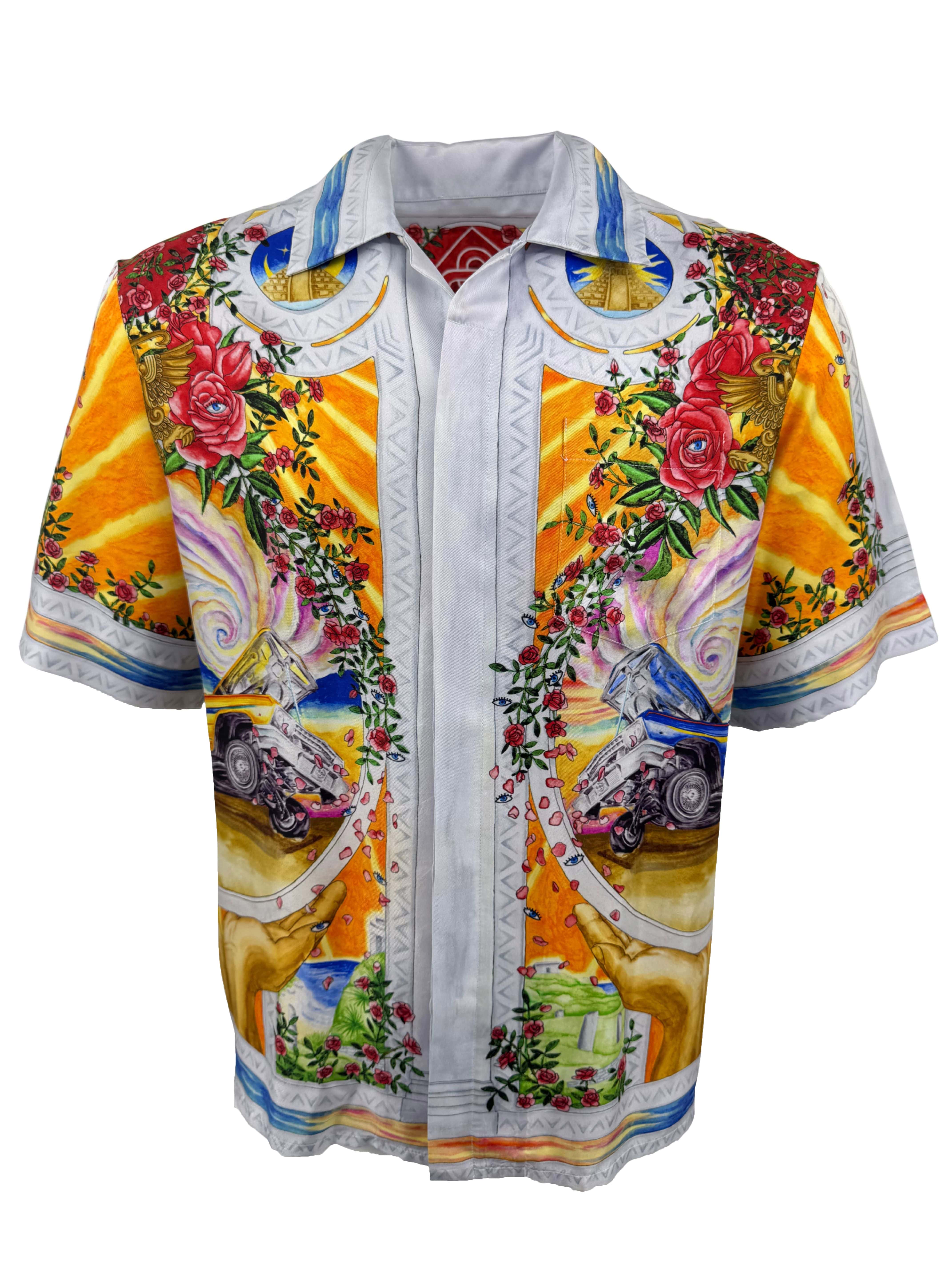 Casablanca Cuban Silk Shirt - Orange Casablanca
