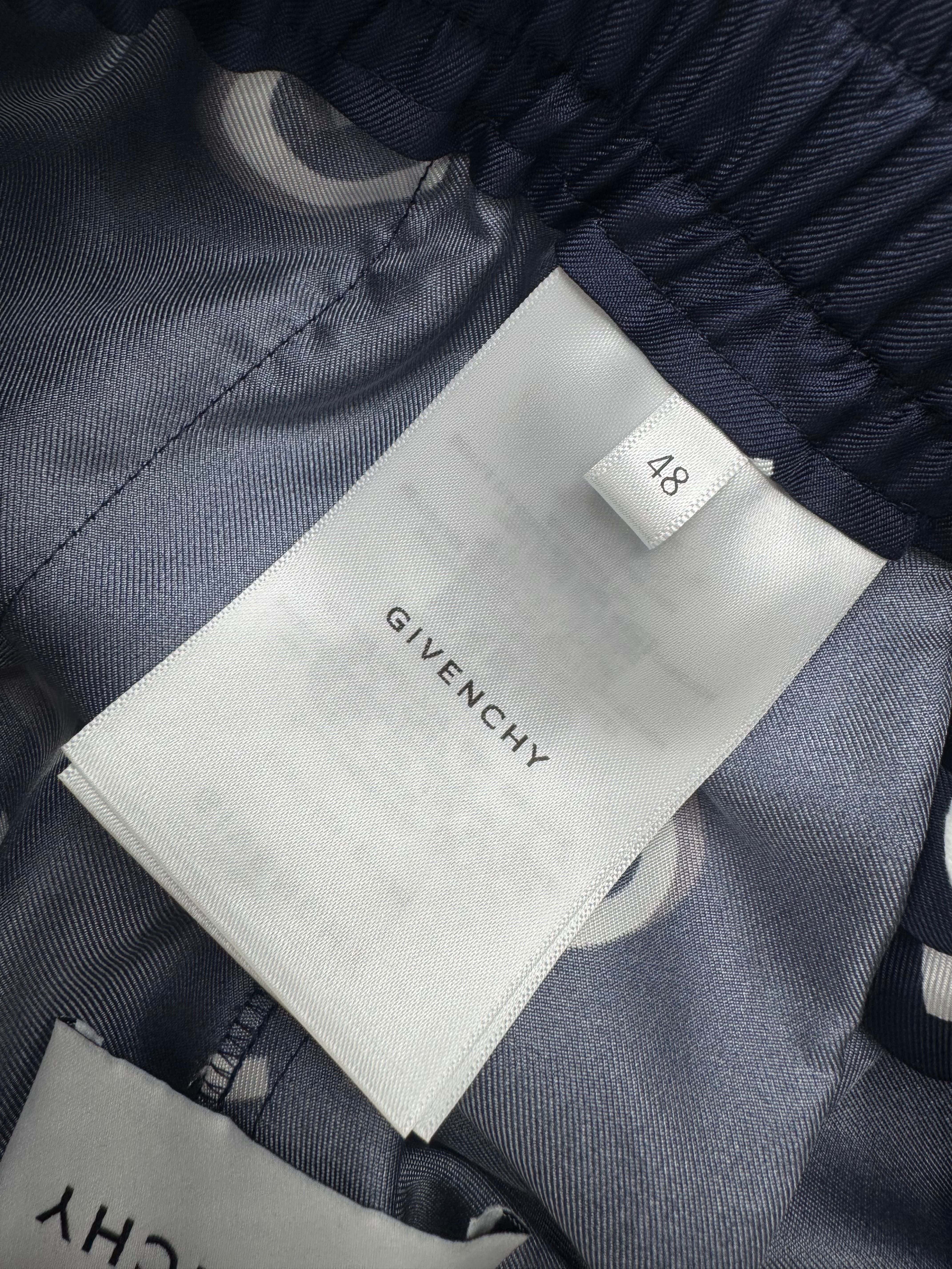 Givenchy Bermuda Logo Silk Shorts - Navy (Unused) Givenchy