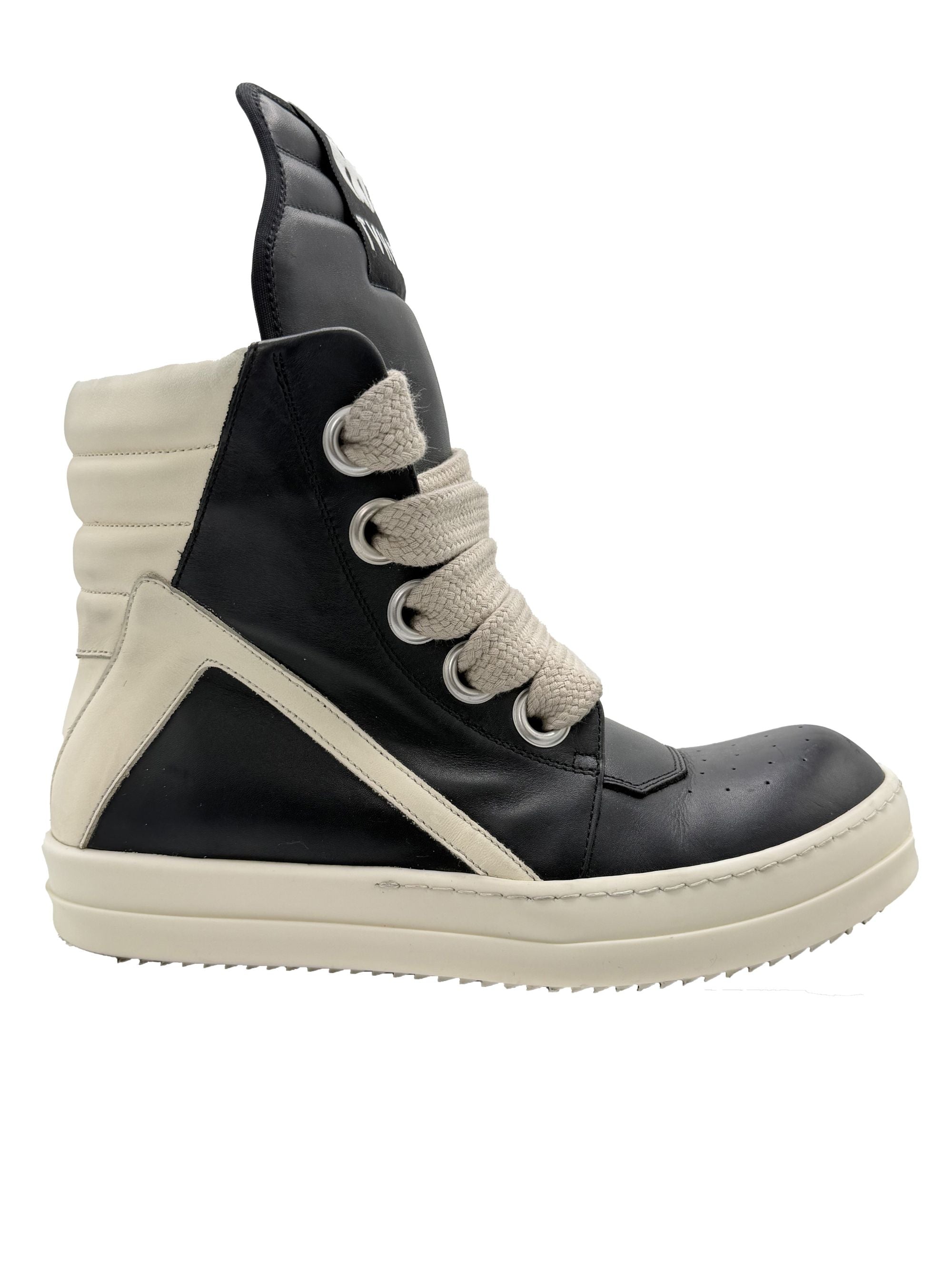 Rick Owens Geobasket Jumbo Lace Sneakers - Black NO COST PRICE Rick Owens