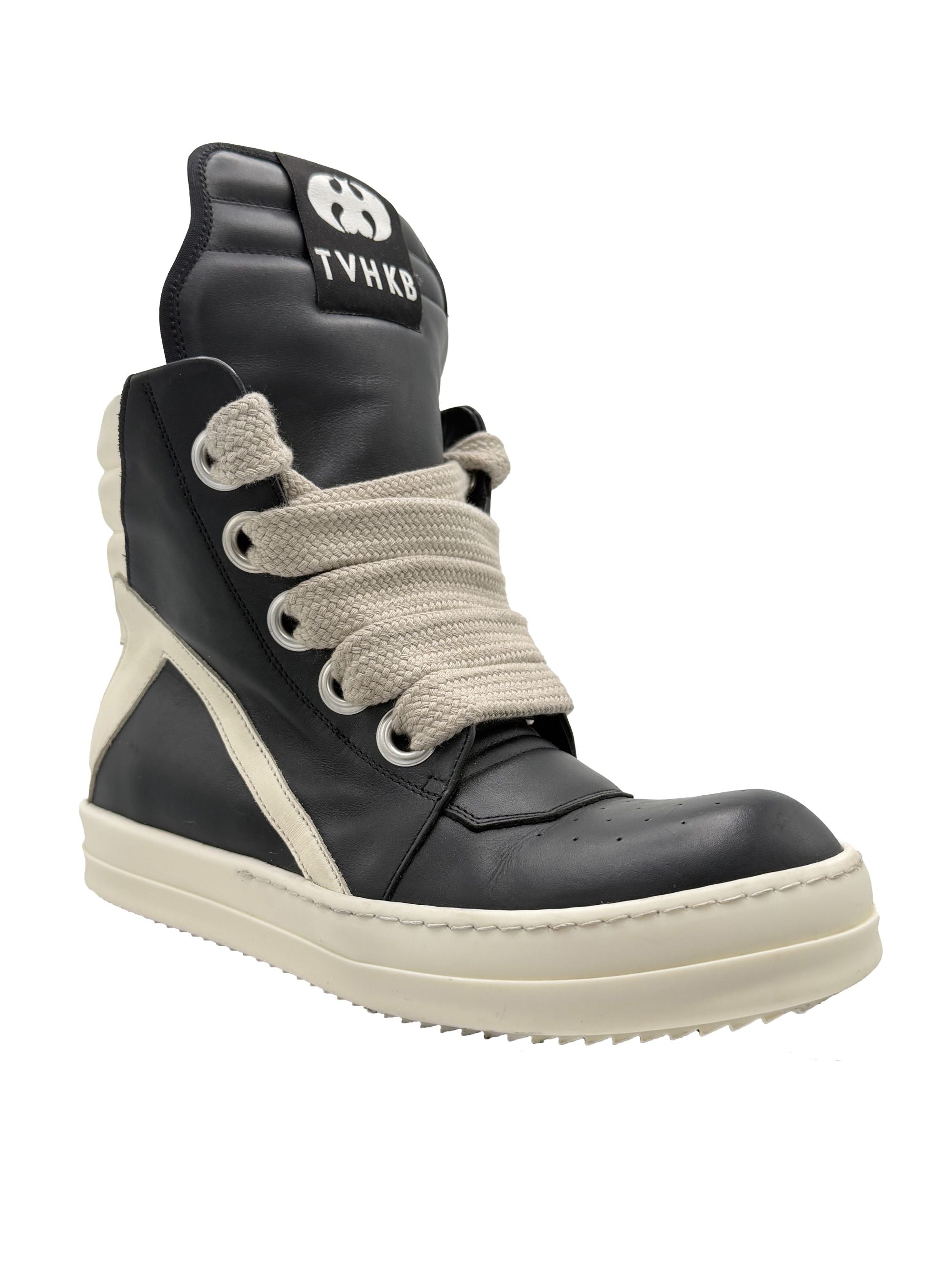 Rick Owens Geobasket Jumbo Lace Sneakers - Black NO COST PRICE Rick Owens