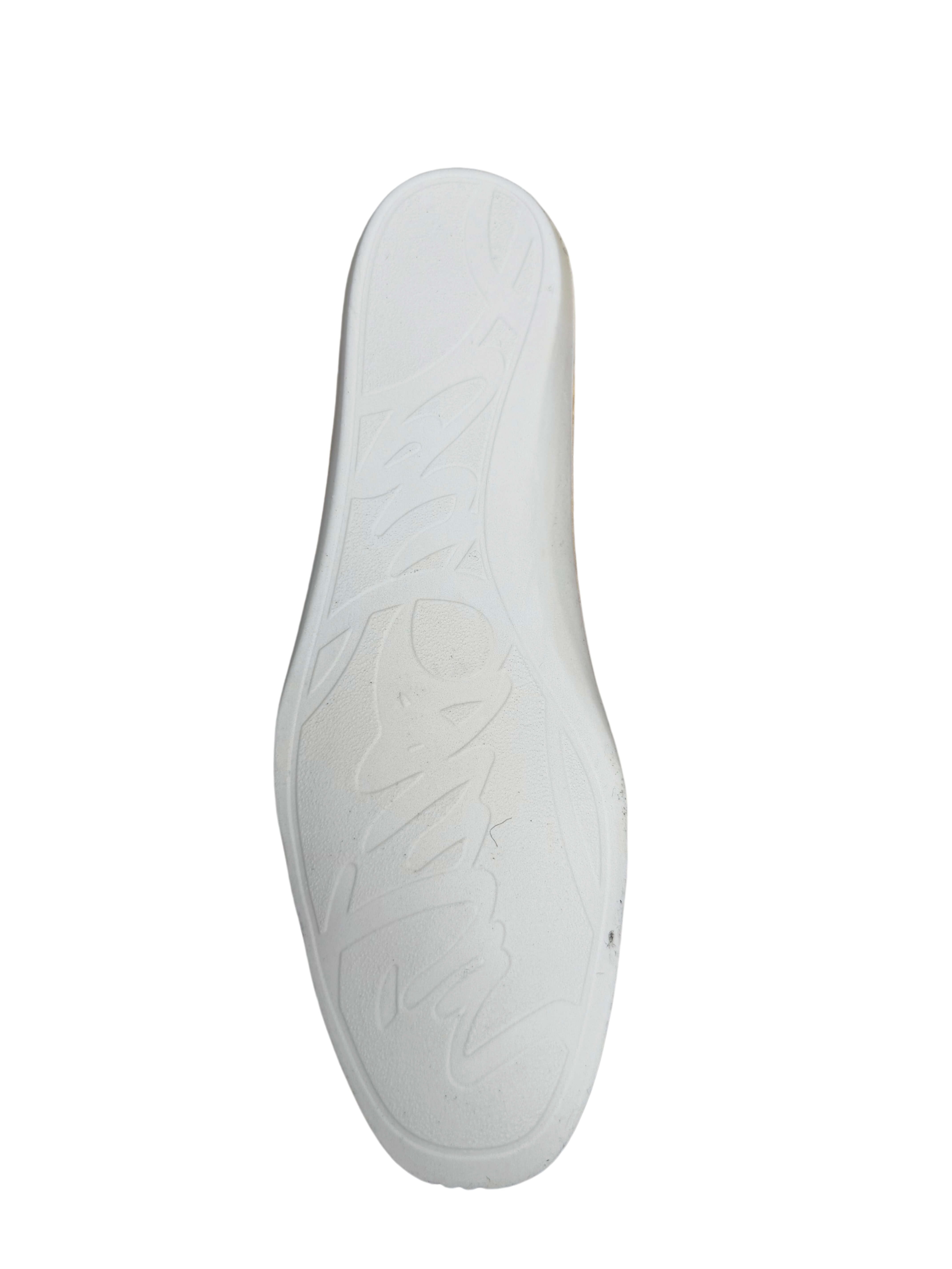 Christian Louboutin Flat Calf Leather Spikes - White Christian Louboutin