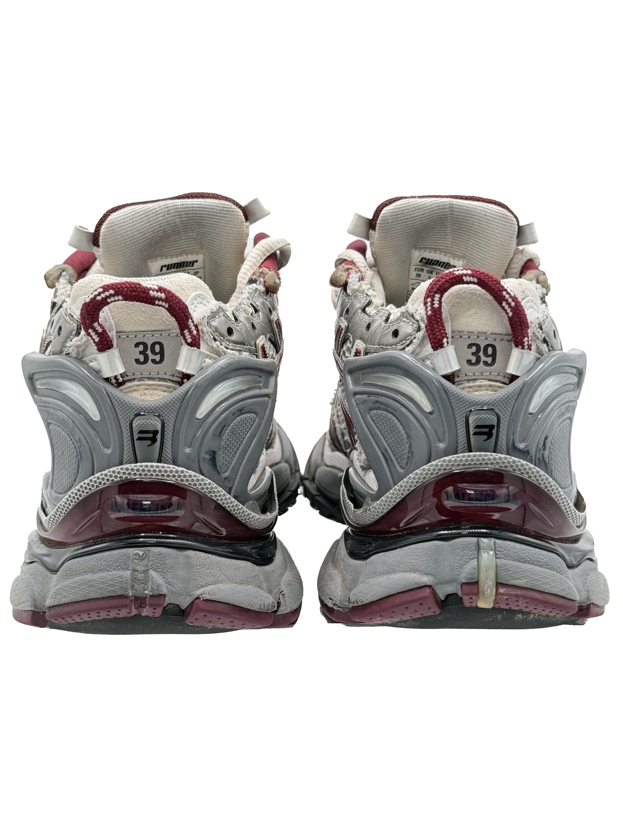 Balenciaga Runner Trainer - Burgundy/White NO COST PRICE Balenciaga