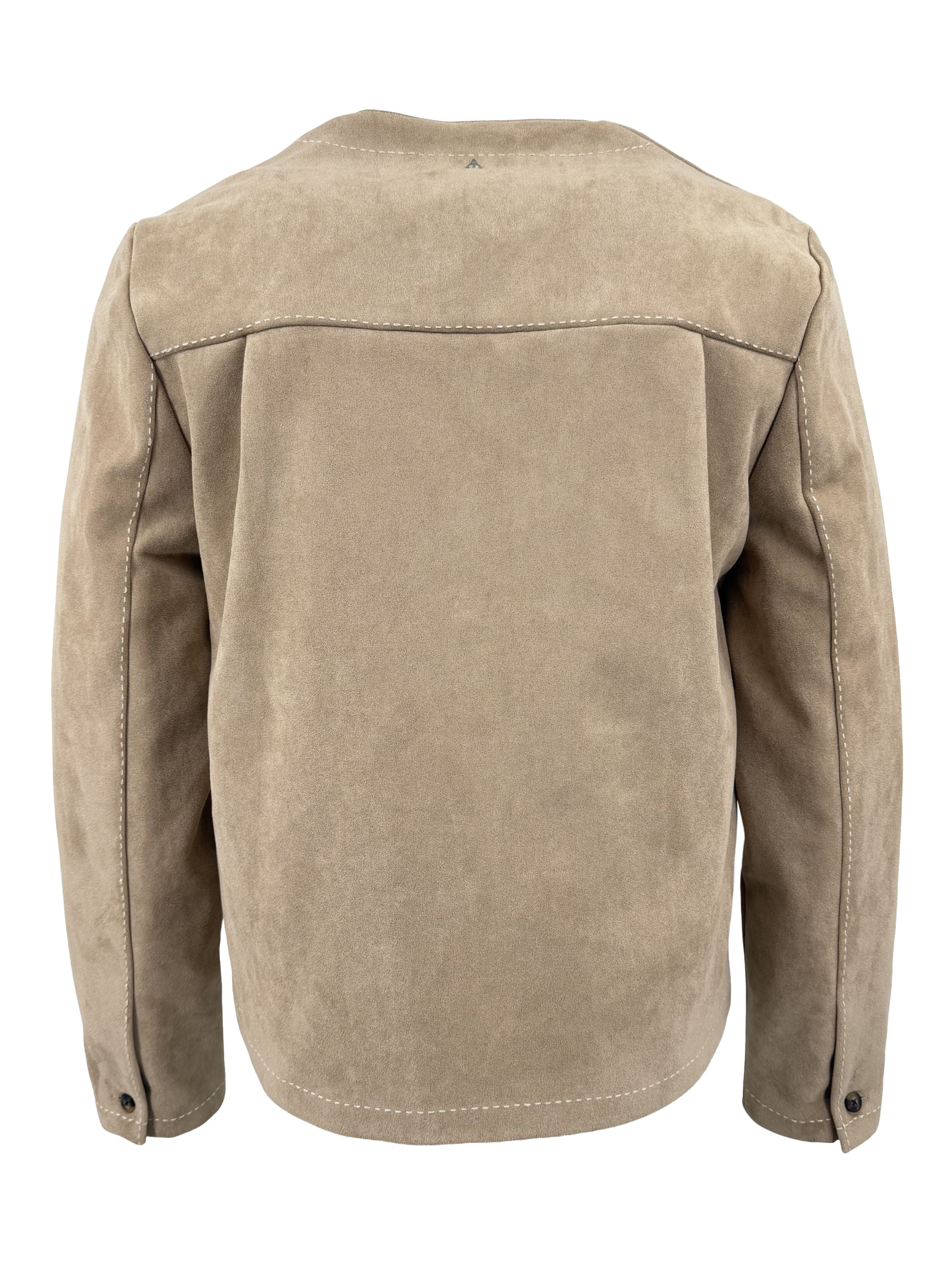 Maniere De Voir Suede Jacket - Beige Maniere De Voir