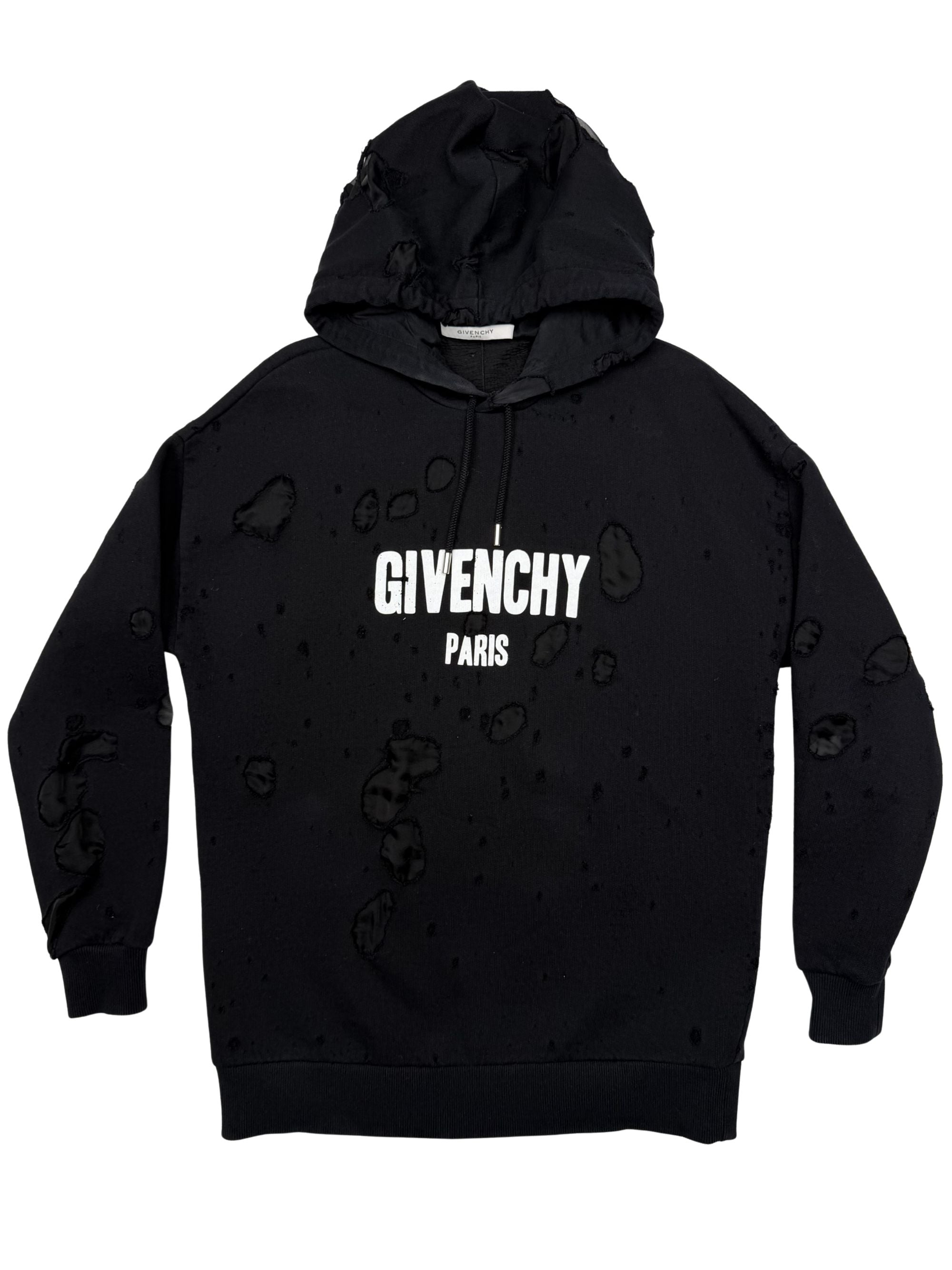 Givenchy Distressed Hoodie - Black Givenchy