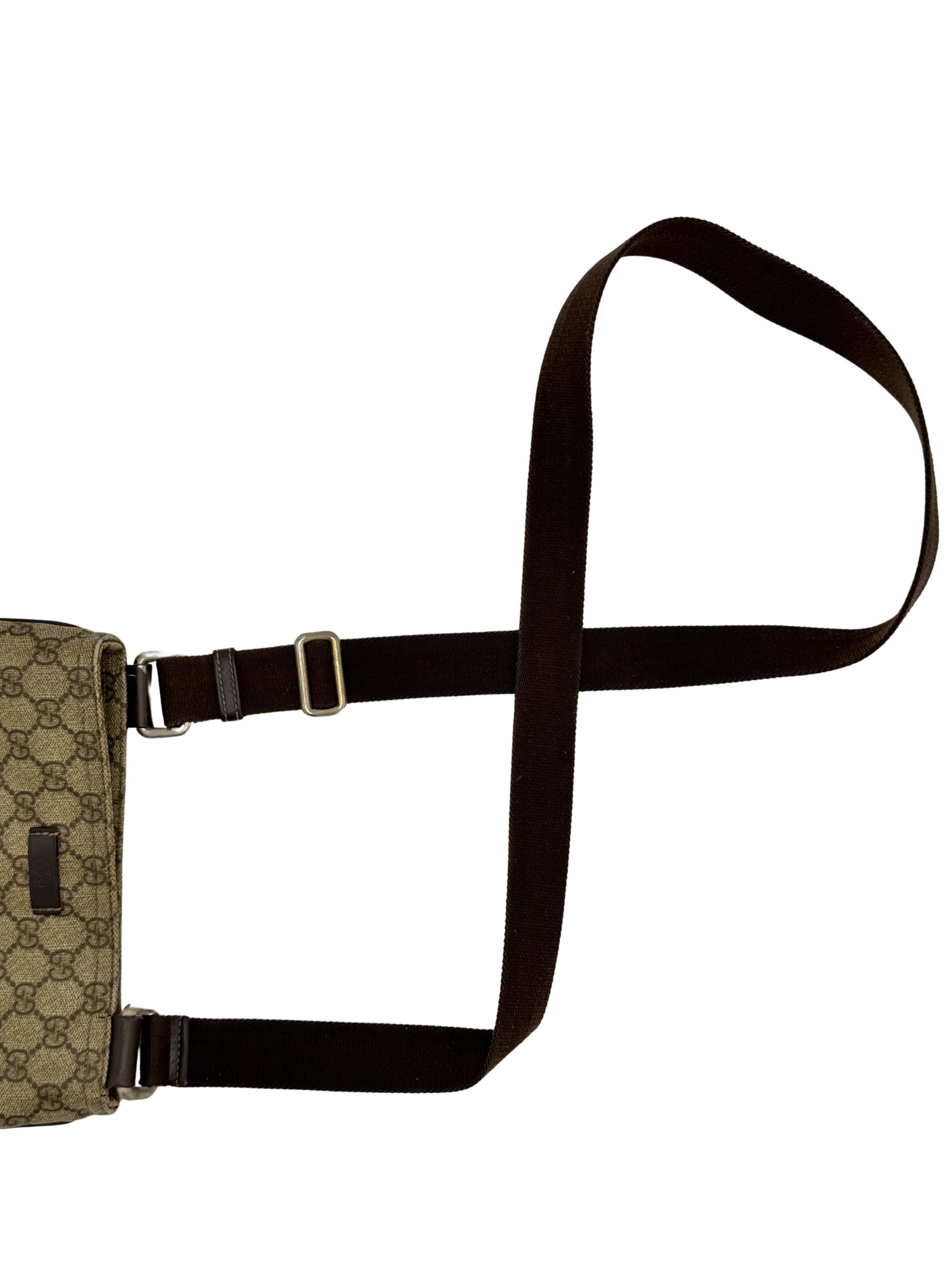 Gucci GG Supreme Messenger Bag - Brown Gucci