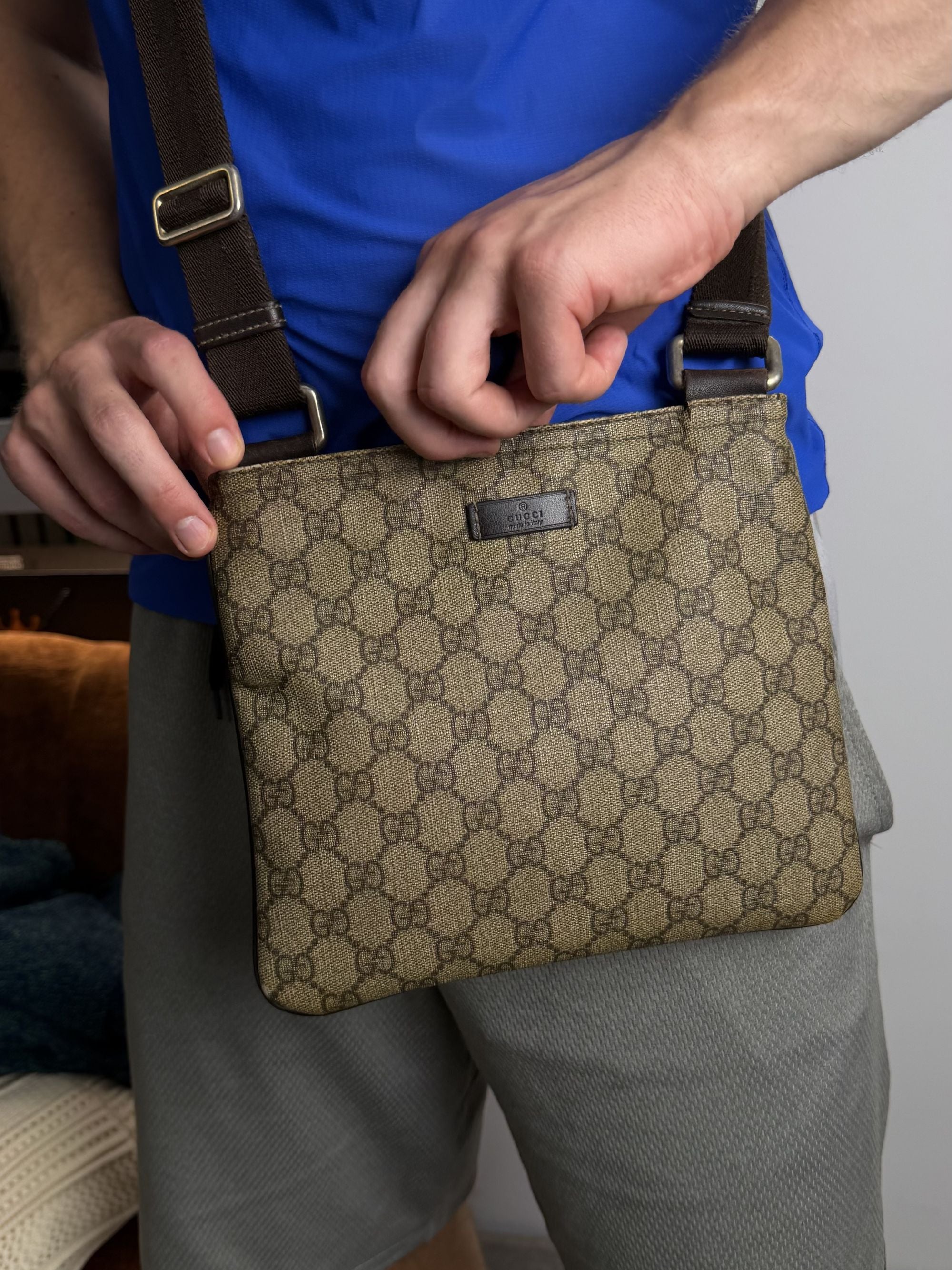 Gucci GG Supreme Messenger Bag - Brown Gucci
