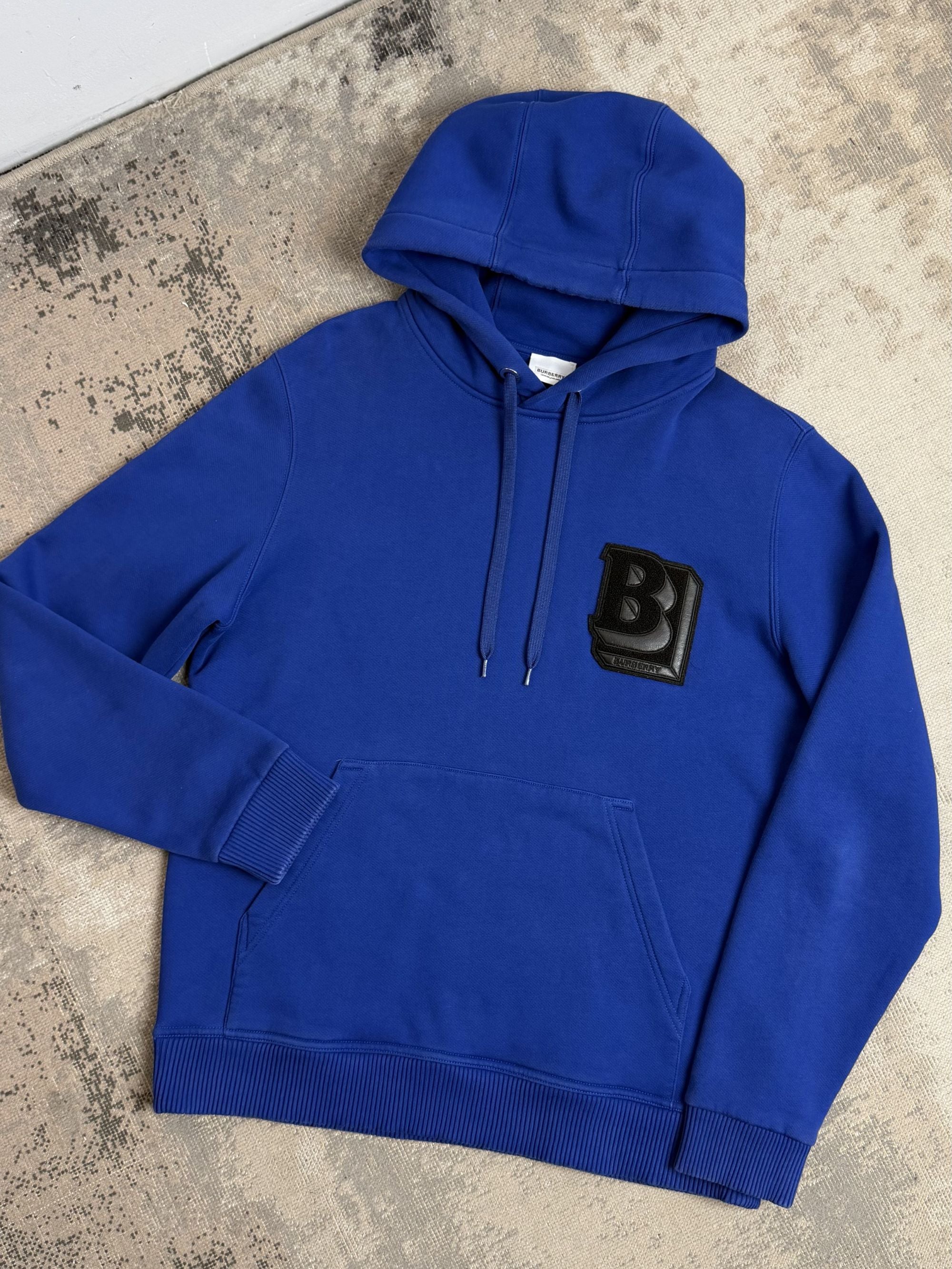 Burberry Letter Graphic Hoodie - Blue Burberry