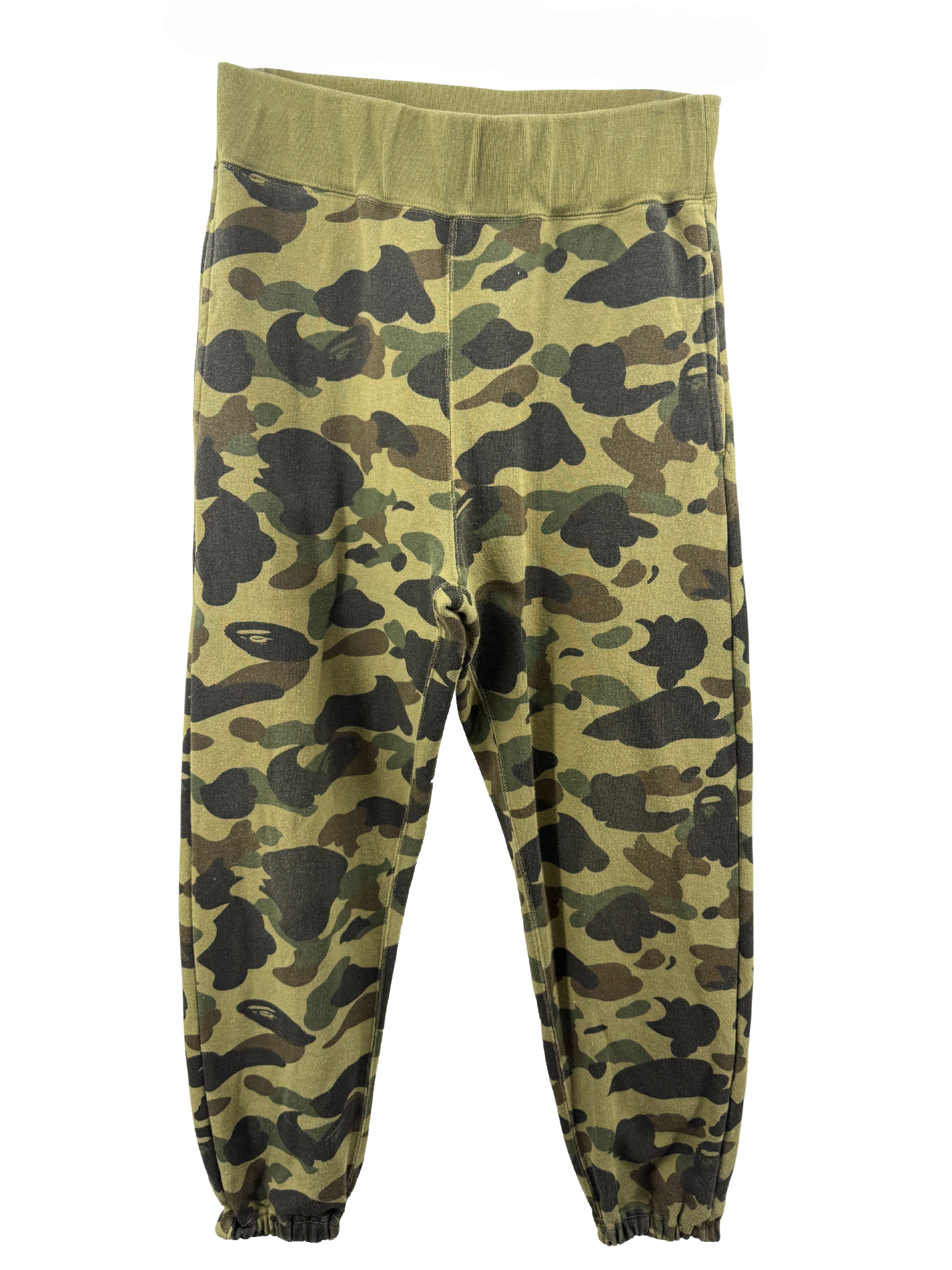 BAPE Camo Regular Fit Sweatpants - Green