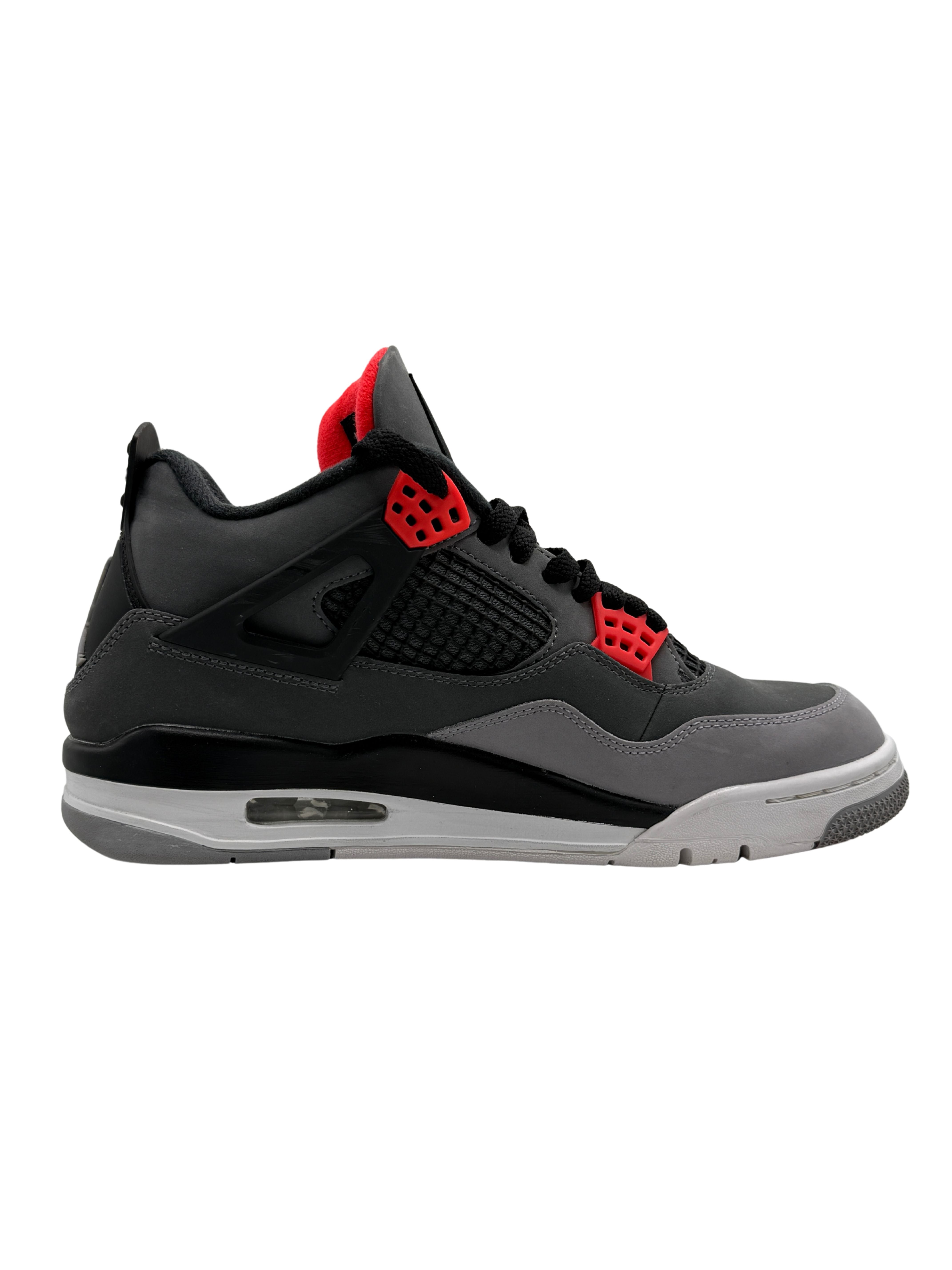 Nike Air Jordan 4 Retro Infrared Trainer - Grey
