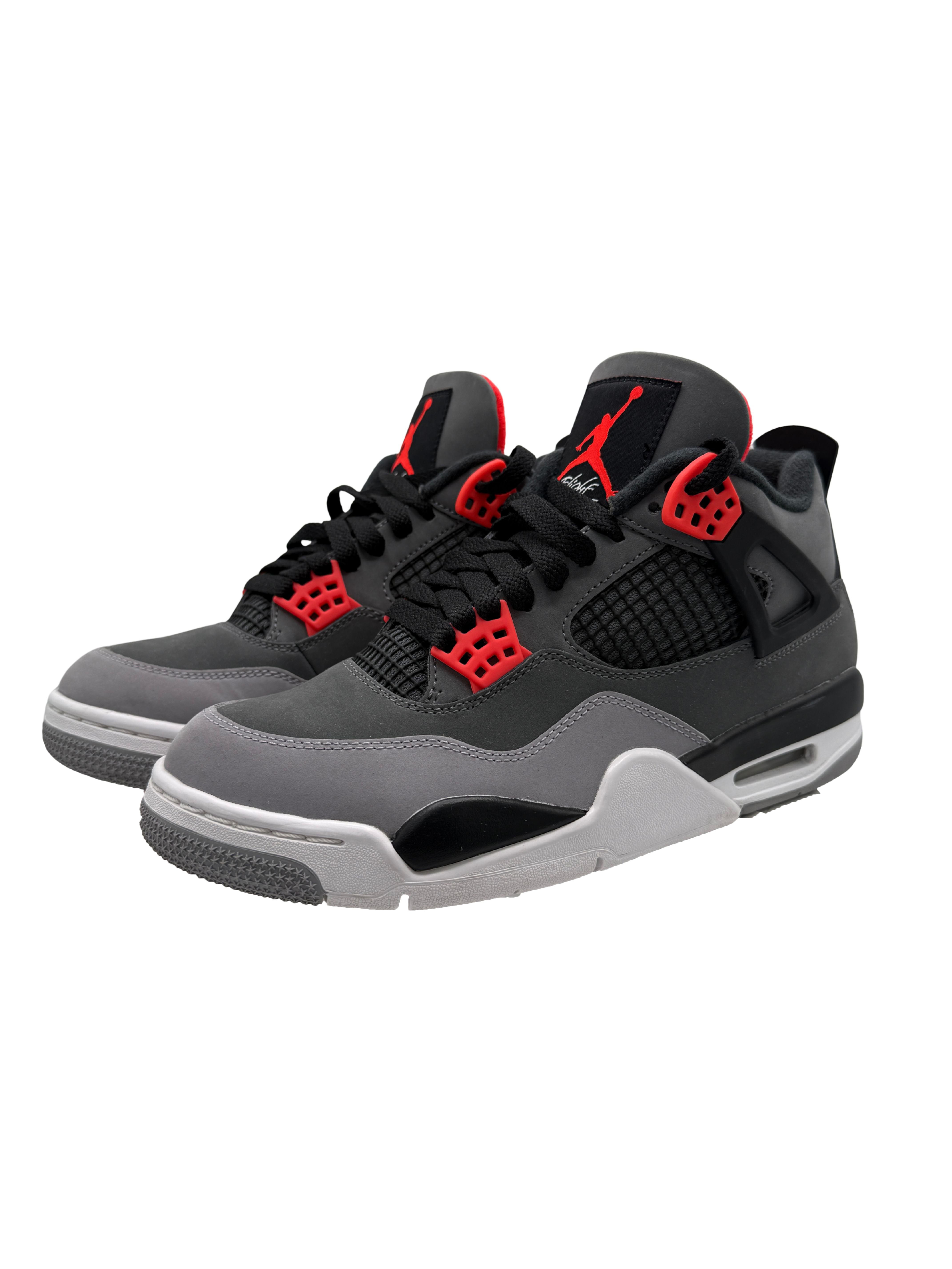 Nike Air Jordan 4 Retro Infrared Trainer - Grey