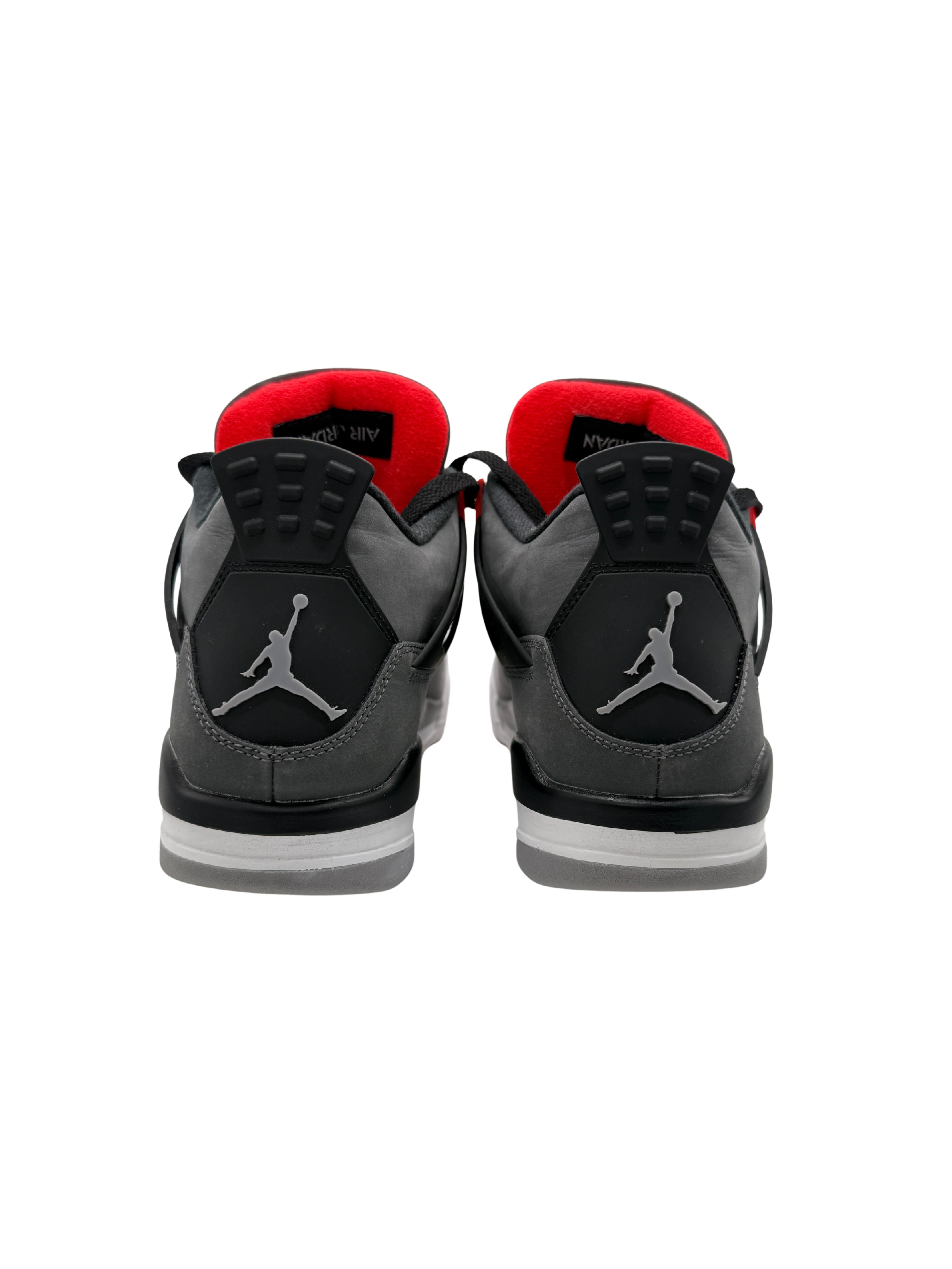 Nike Air Jordan 4 Retro Infrared Trainer - Grey