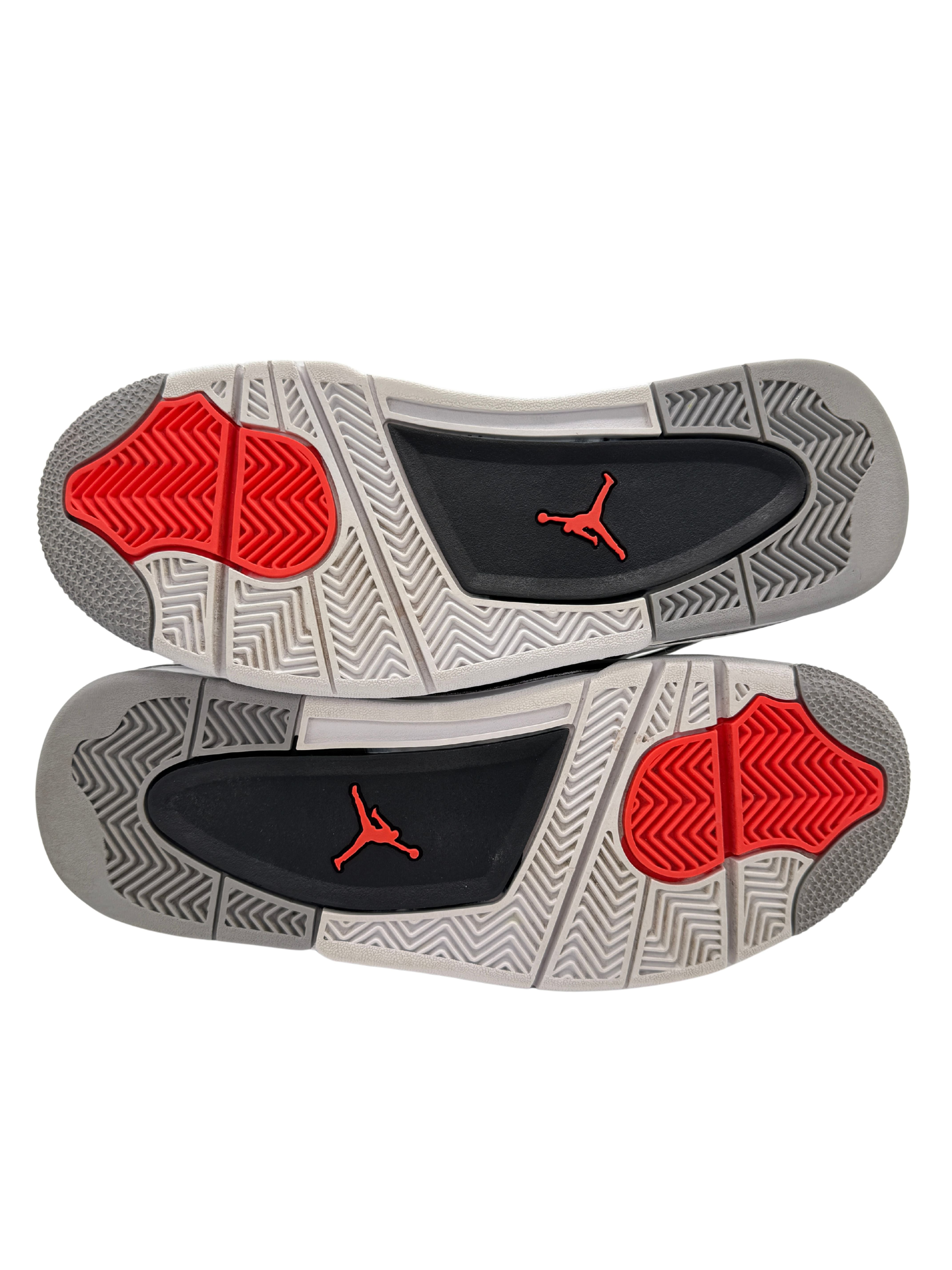 Nike Air Jordan 4 Retro Infrared Trainer - Grey