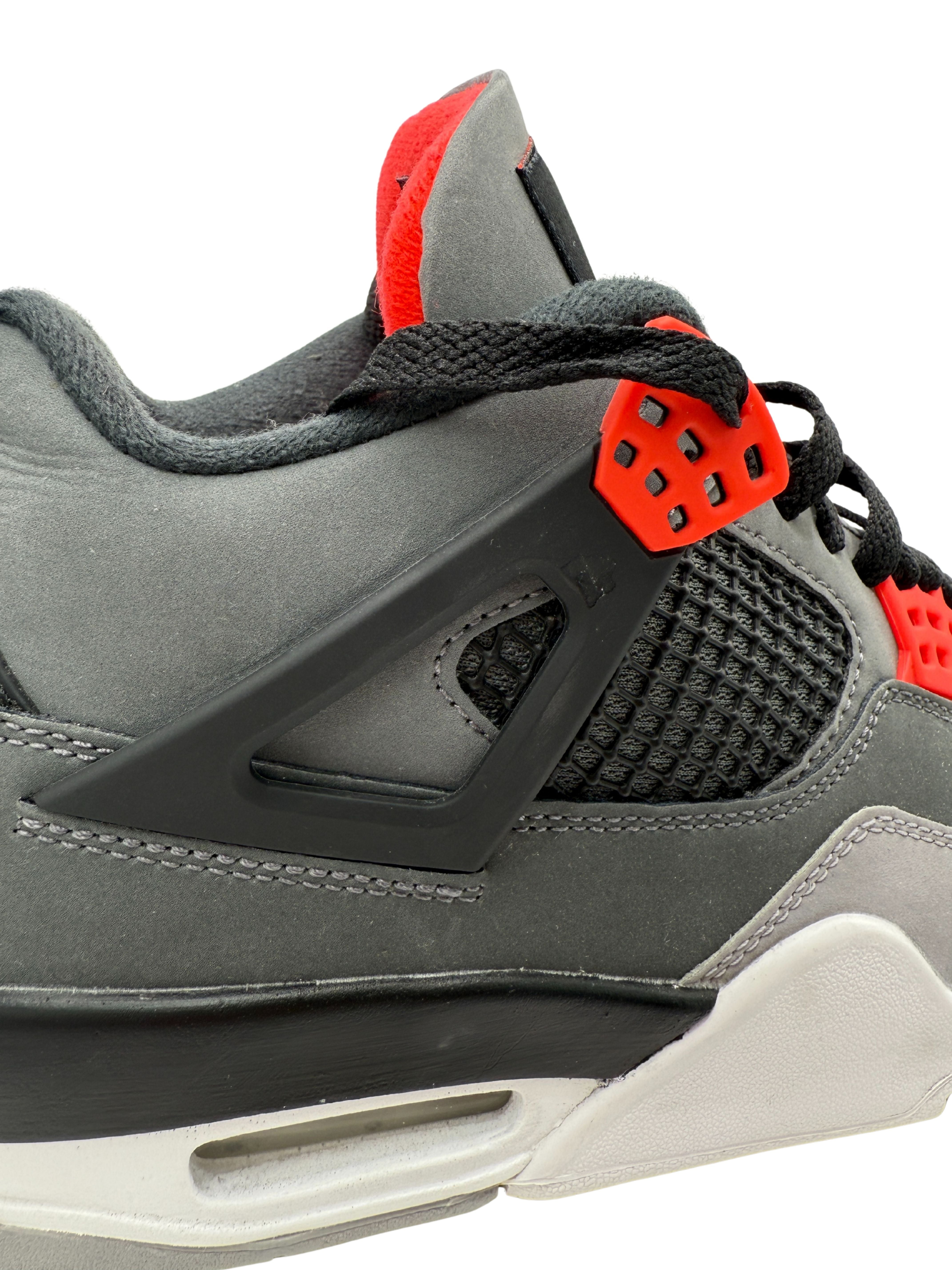 Nike Air Jordan 4 Retro Infrared Trainer - Grey
