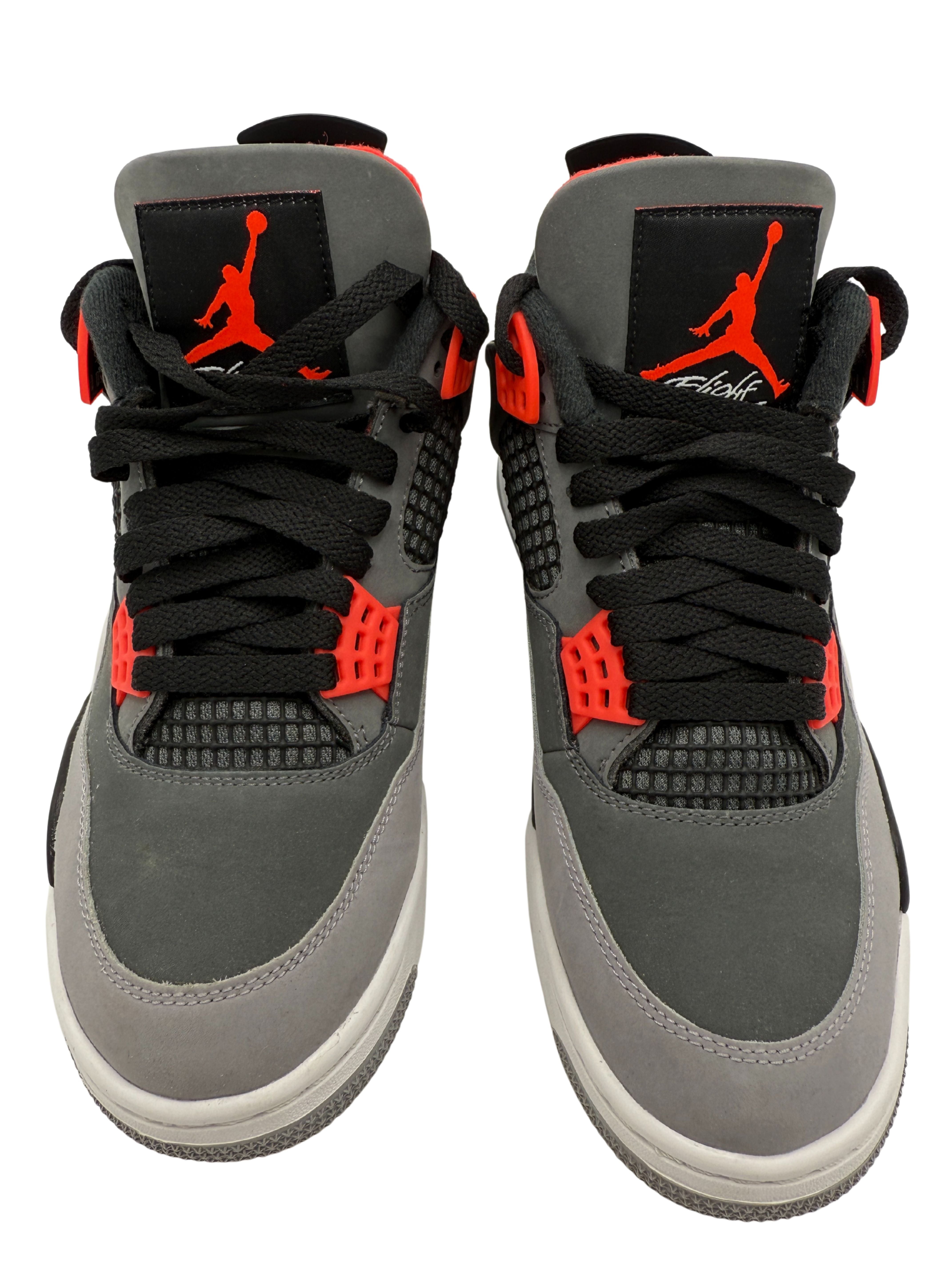 Nike Air Jordan 4 Retro Infrared Trainer - Grey