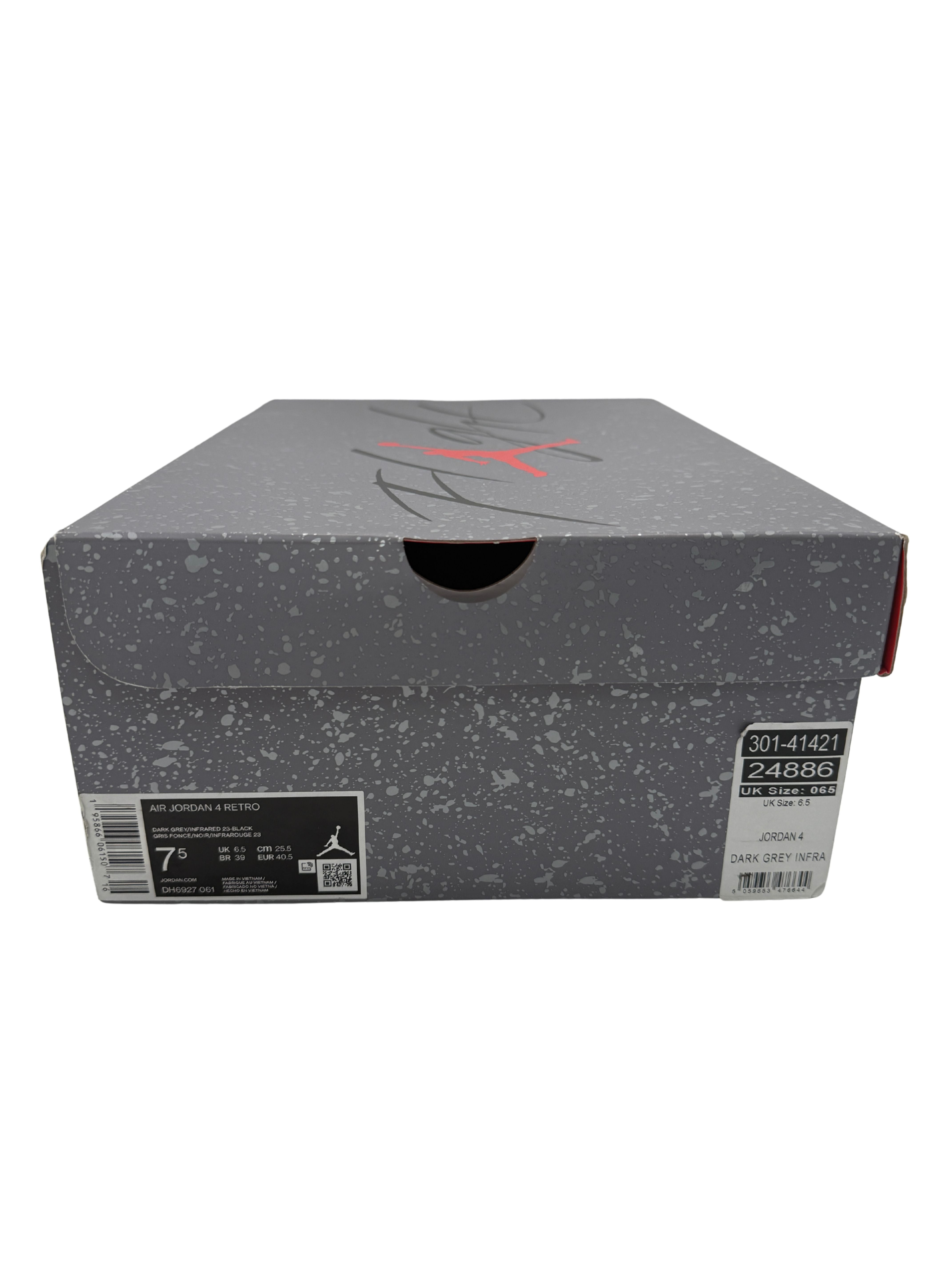 Nike Air Jordan 4 Retro Infrared Trainer - Grey