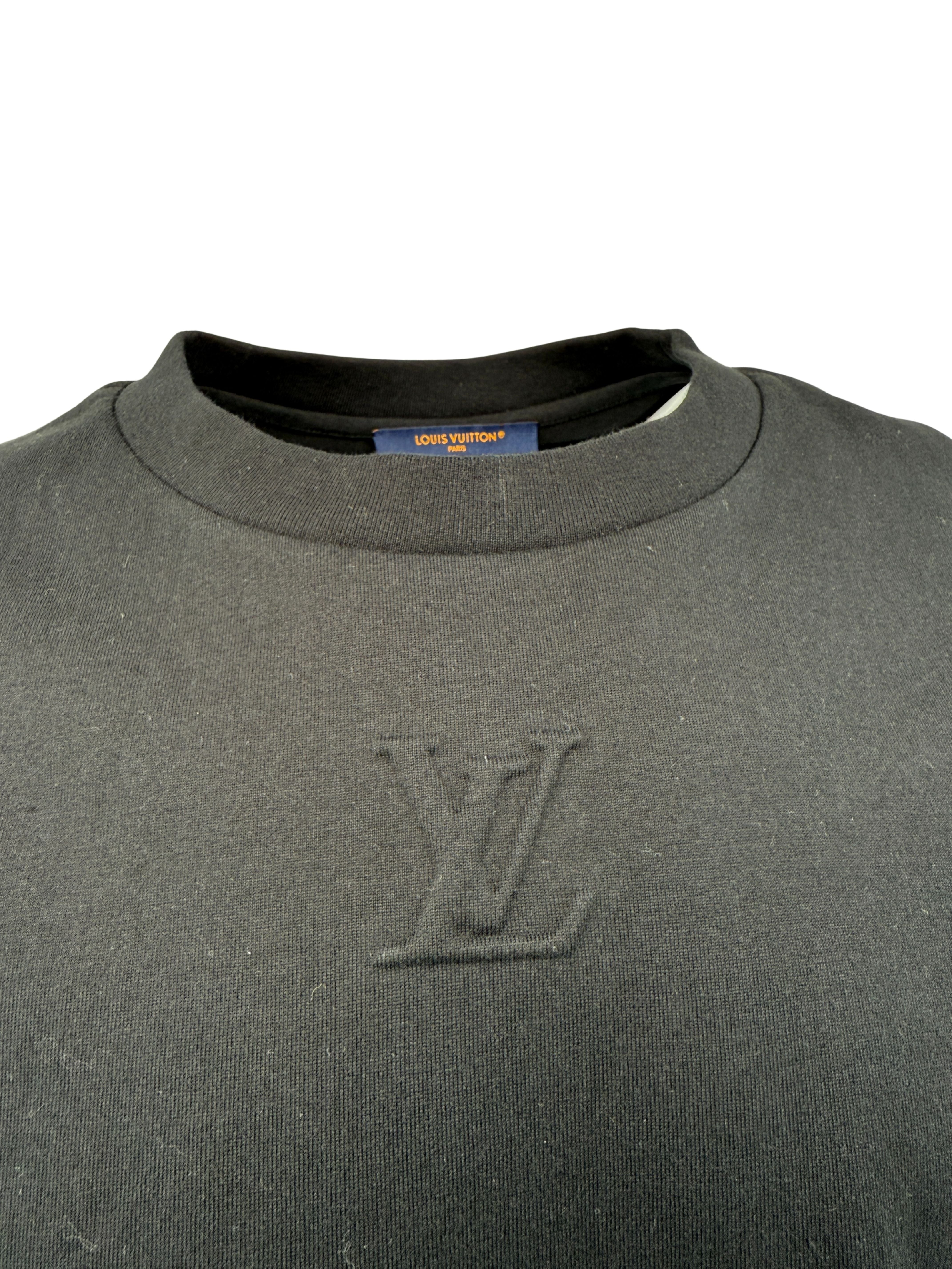 Louis Vuitton Embossed LV T-Shirt - Black (Unused) Louis Vuitton