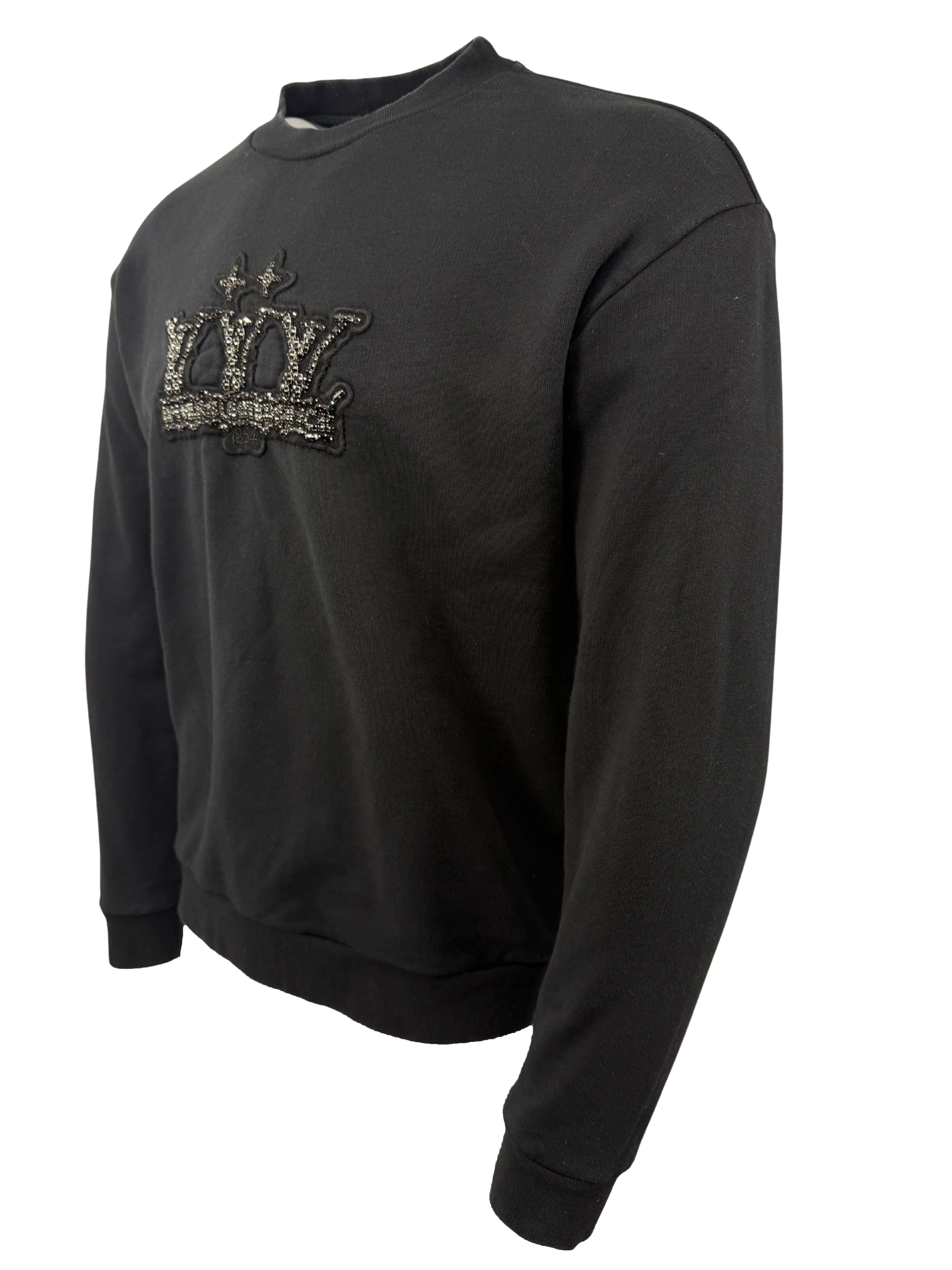 Louis Vuitton Embellished Signature Patch Sweatshirt - Black