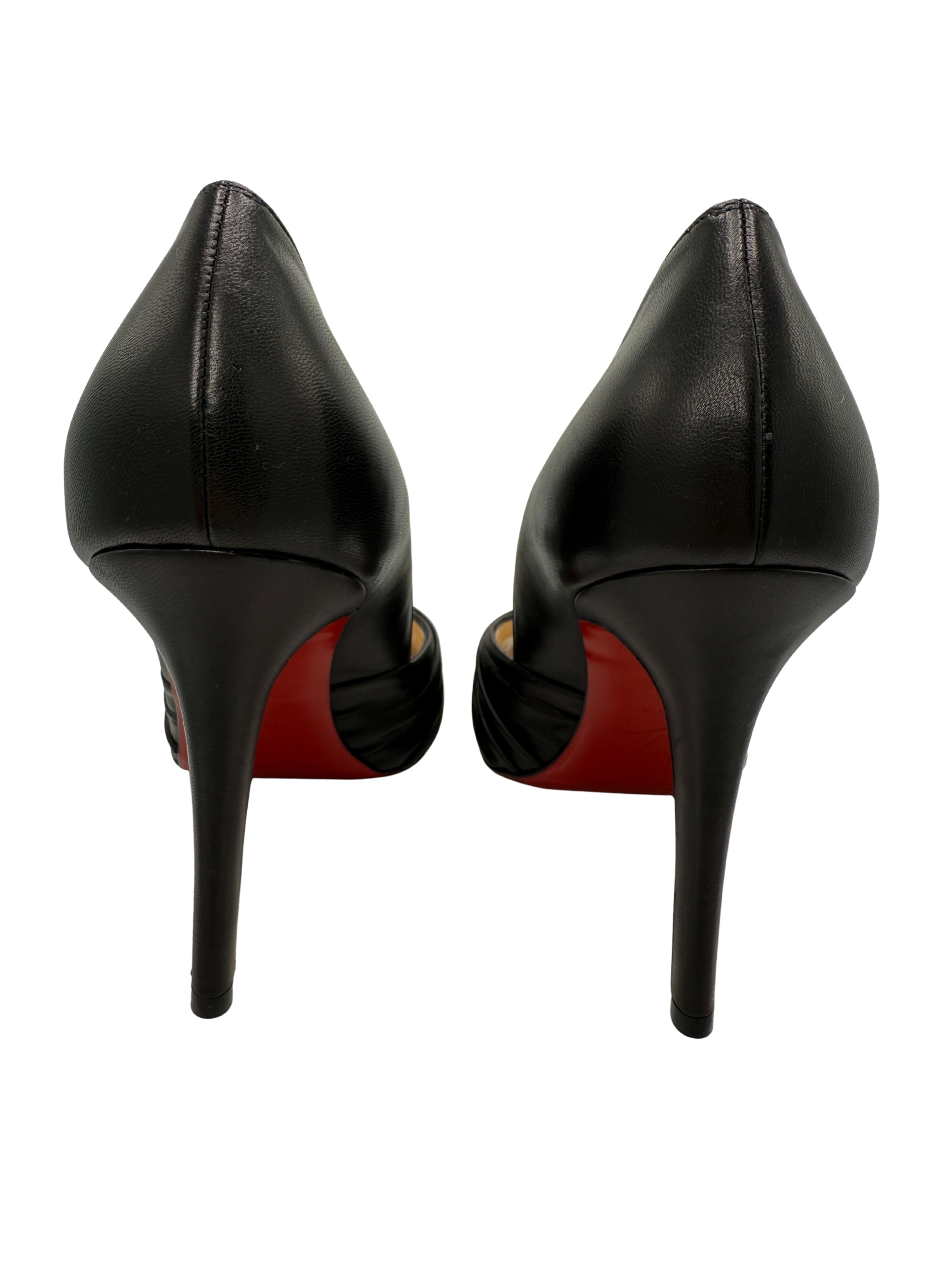 Christian Louboutin Lady Gres Peep Toe Pump - Black (Unused)