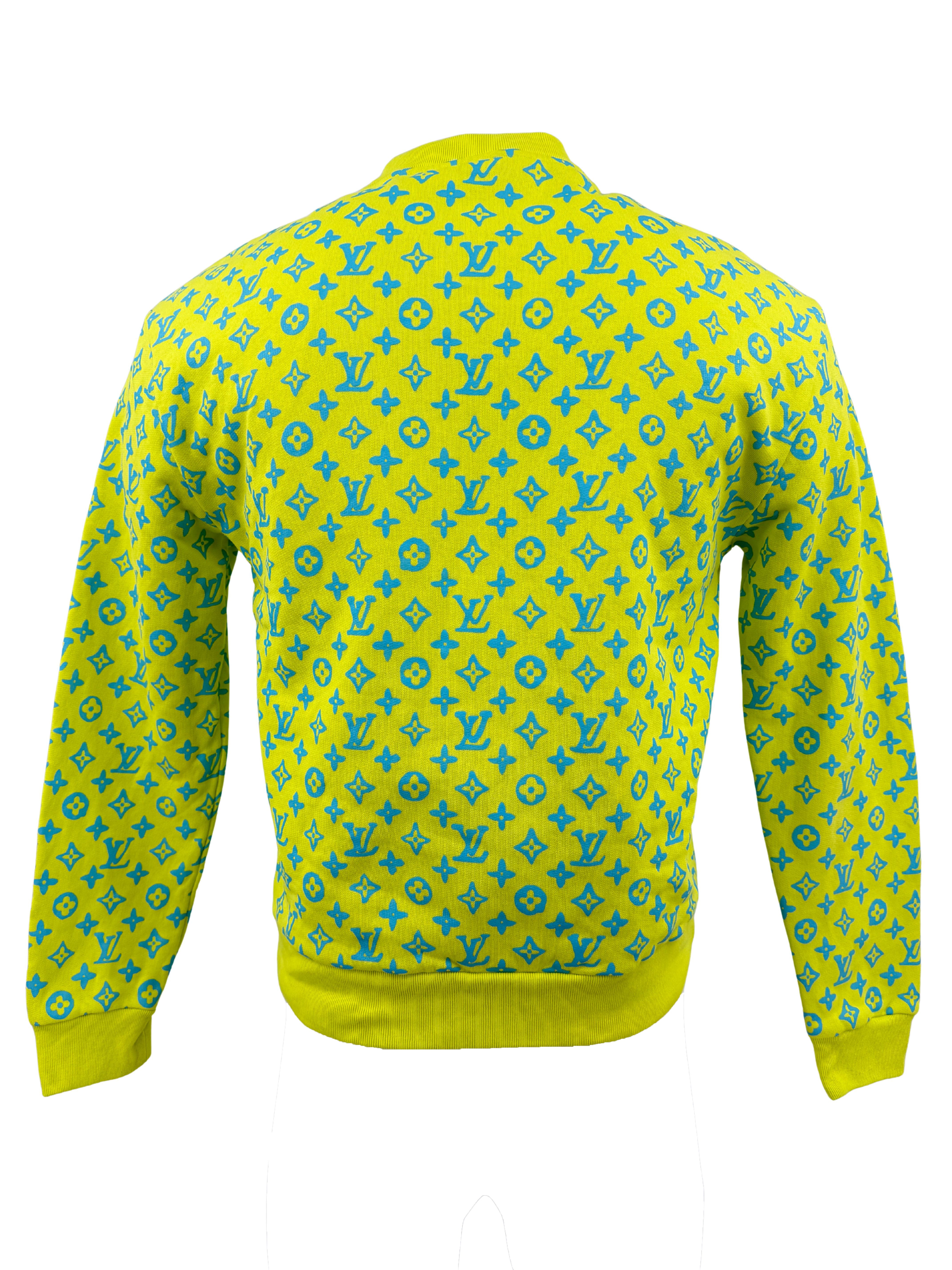 Louis Vuitton Monogram Sweatshirt - Lime Green