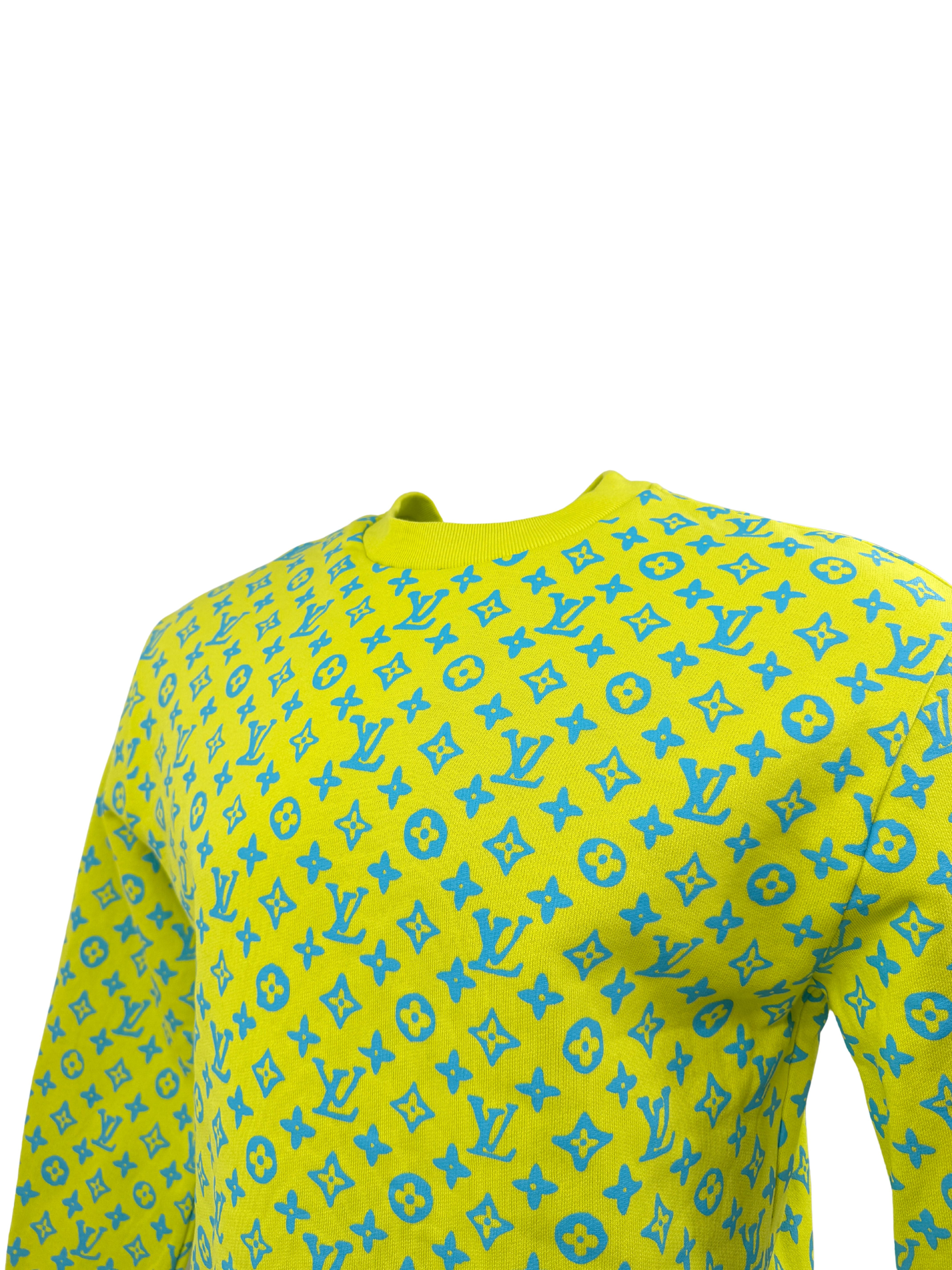 Louis Vuitton Monogram Sweatshirt - Lime Green